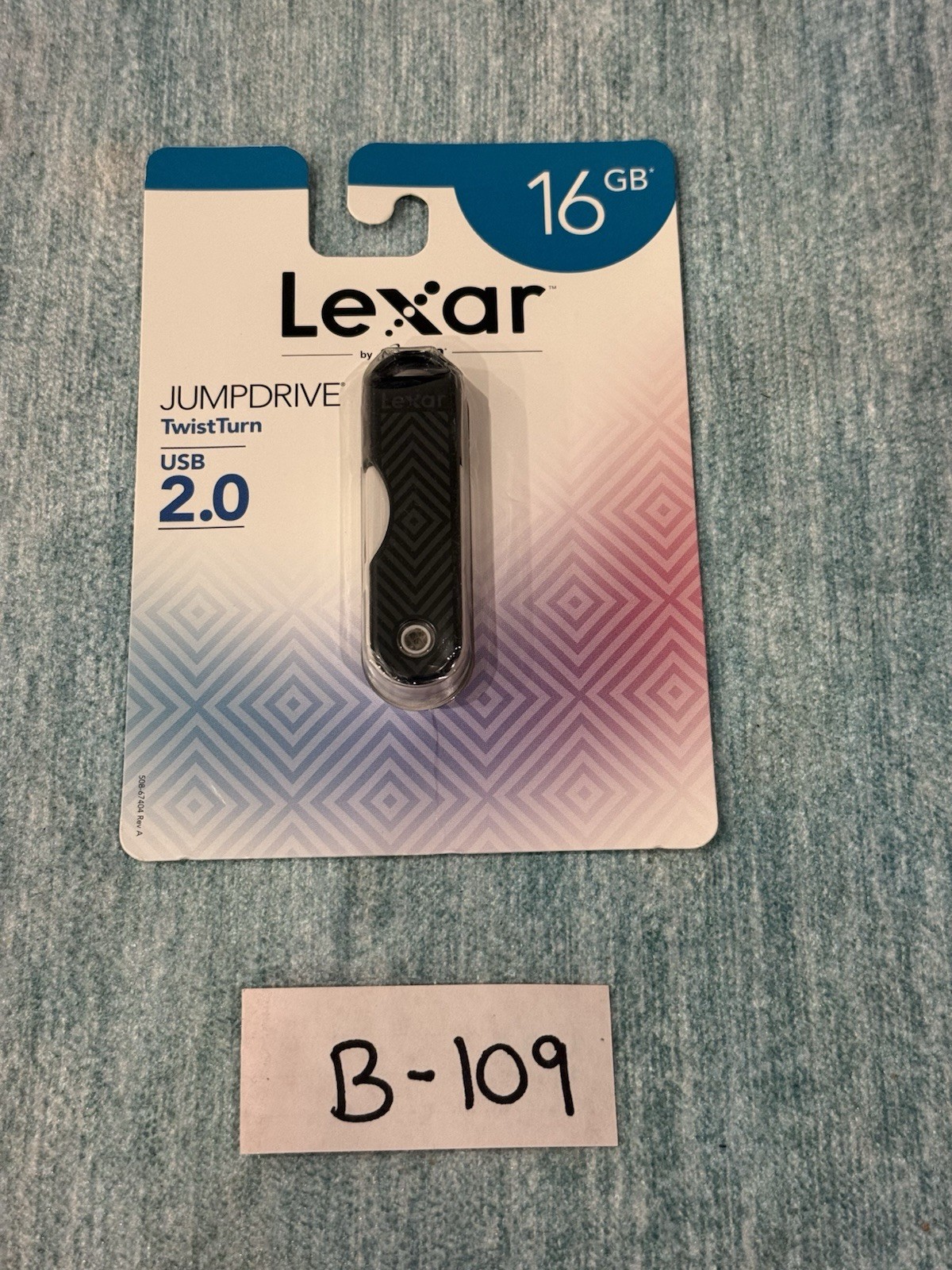 Lexar JumpDrive TwistTurn 16GB USB 2.0 Flash Drive Portable Memory Stick NEW BLK