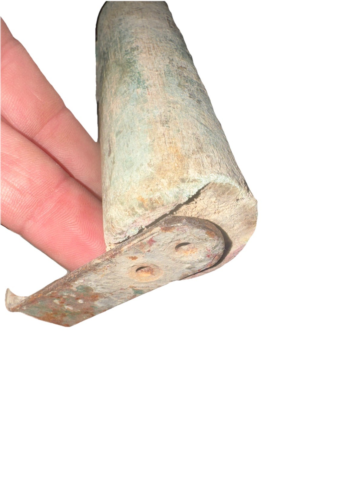5.5”x3.5” Vtg Plastering Curb Trowel Great Patina & Wooden Handle Missing Screw