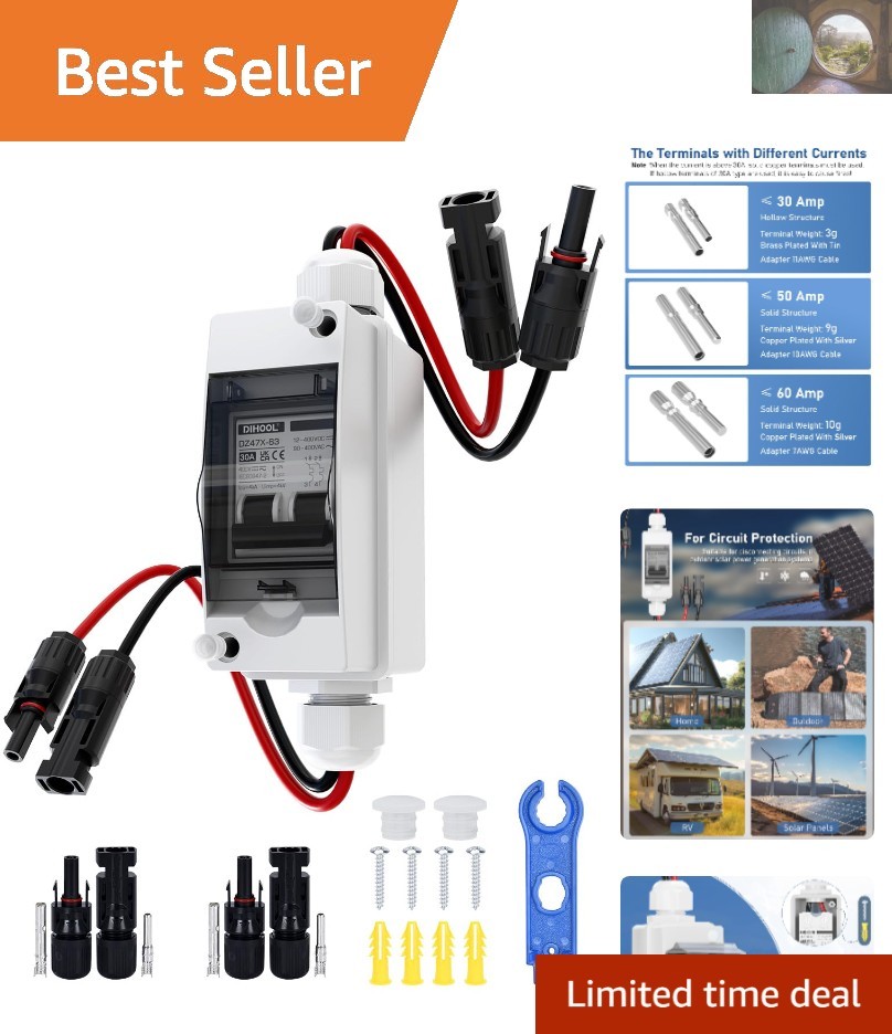 Rated 30A Outdoor Disconnect Switch for Solar, EV Charging, Battery Safety