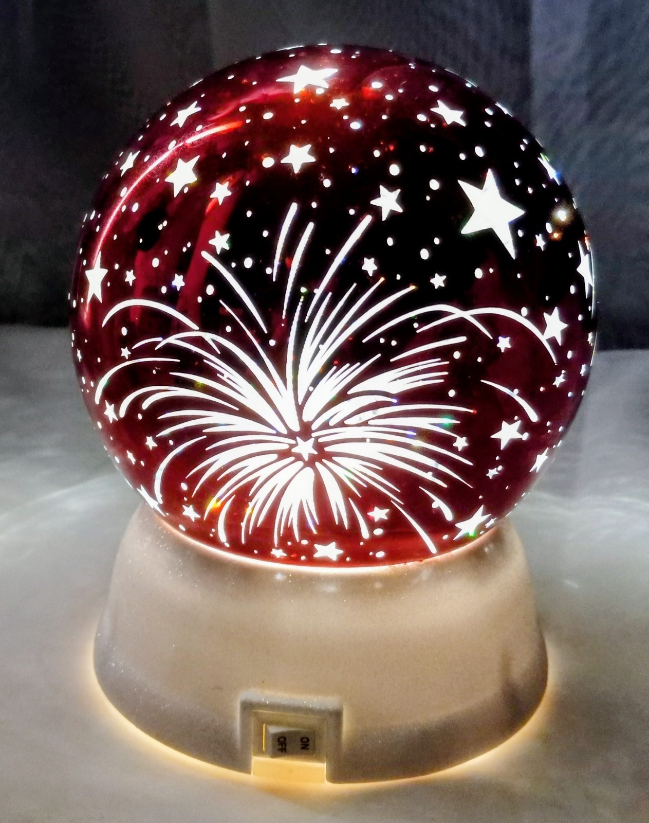 Illuminated Fireworks Sphere Globe Lighted Battery Operated Works. #I.   ME#2