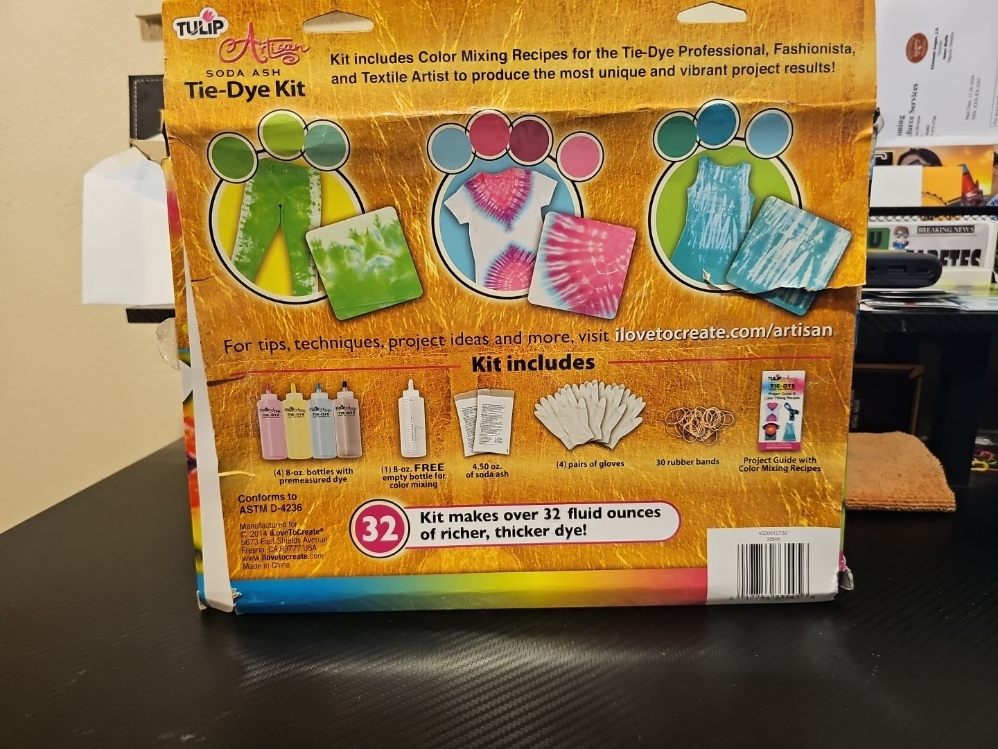 tie dye kit open box