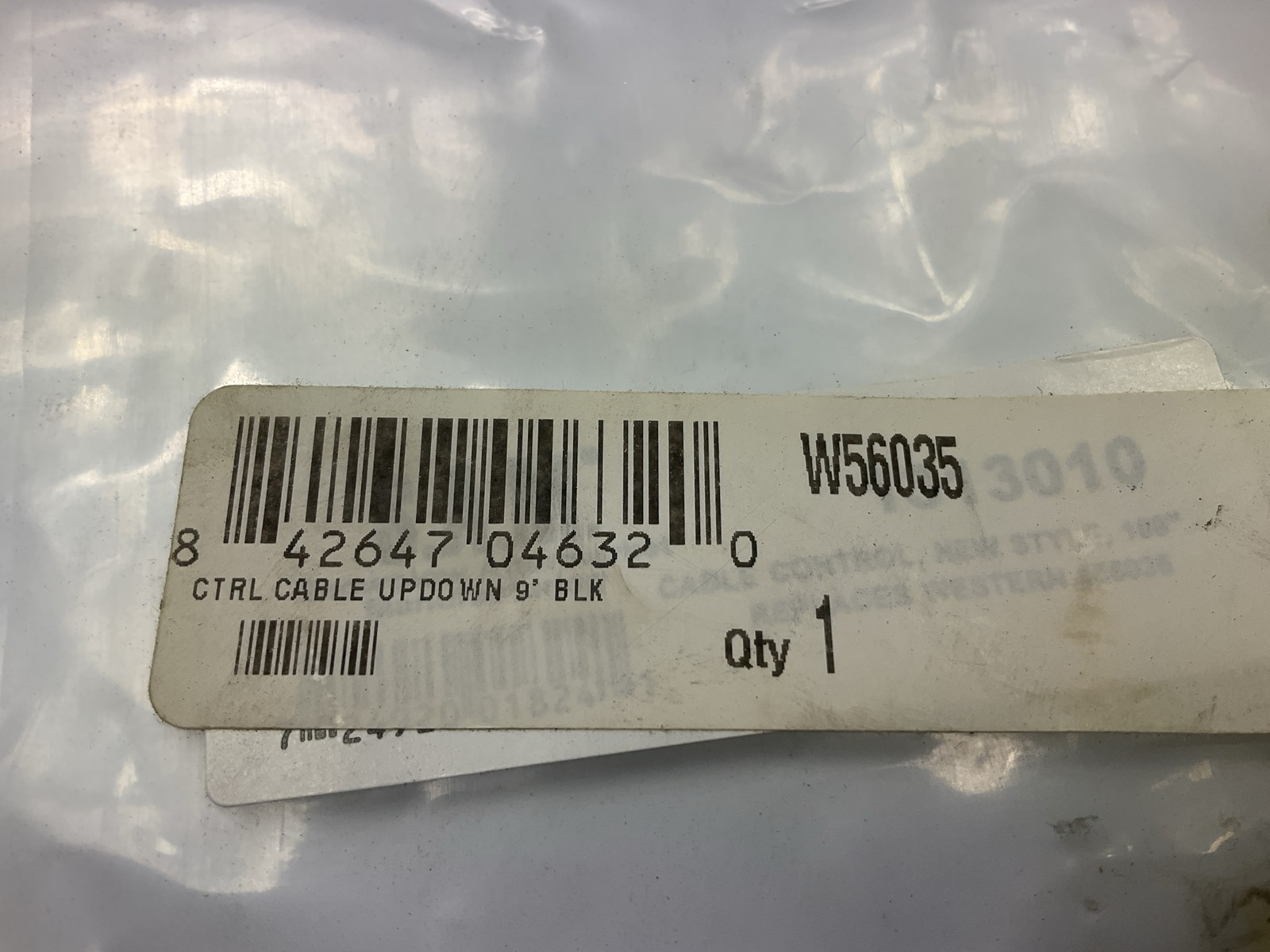 Standard 9 Foot, Three-Way Snow Plow Joystick Control Raise-Lower Cable, W56035