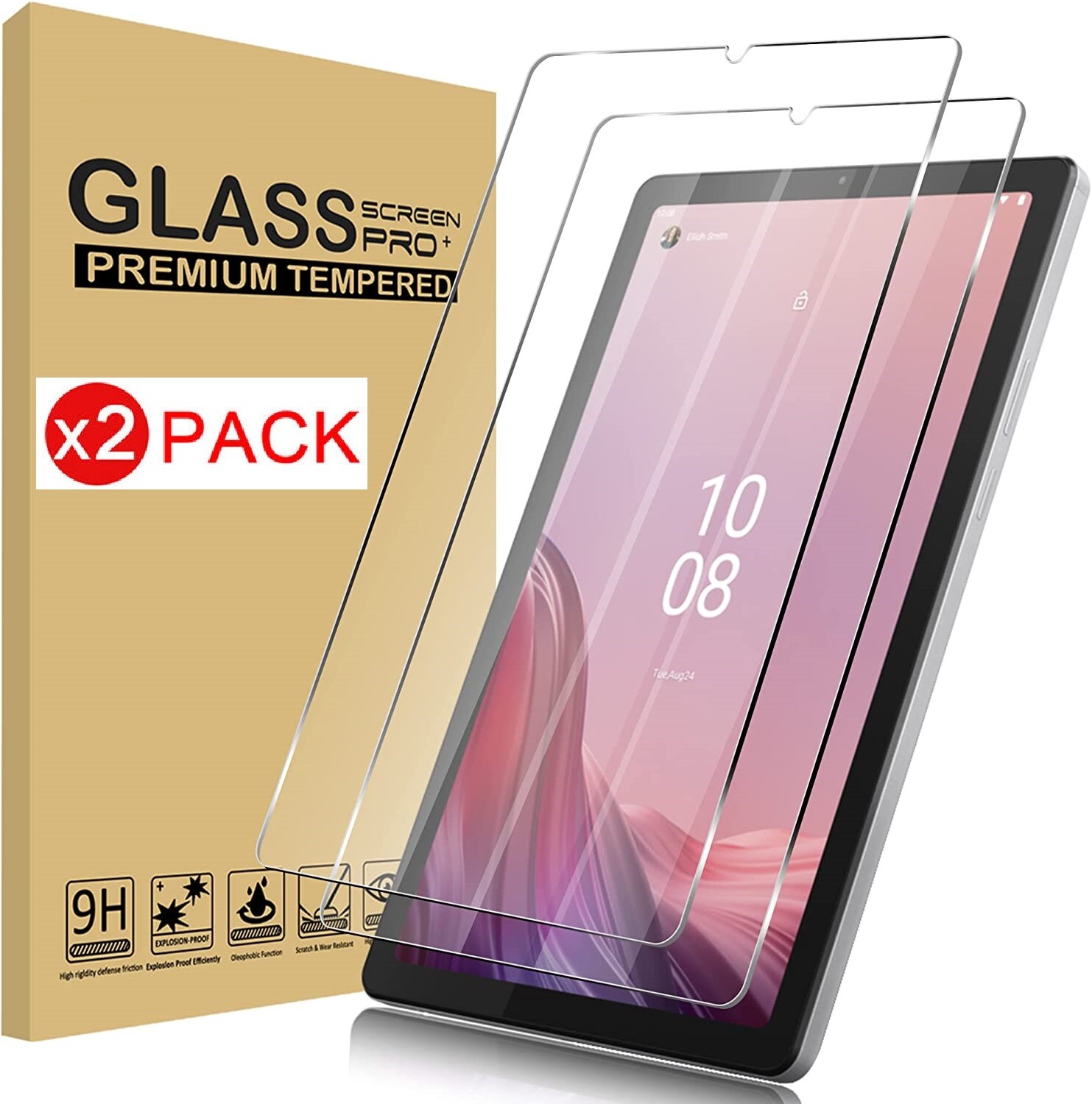 2X Tempered Glass Screen Protector For Lenovo Tab M9 (2023) 9 Inch Anti-Scratch