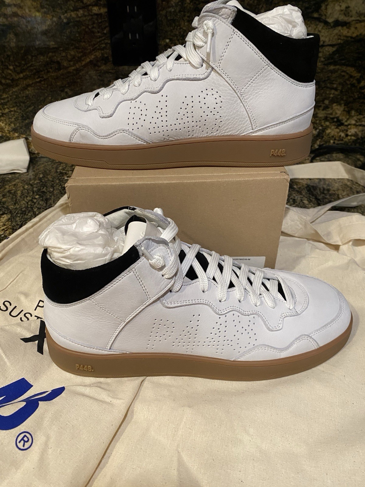 NEW $298 Mens P448 Vert Mid Sneakers Shoes, size 9.5 - 10 ( EU 42)