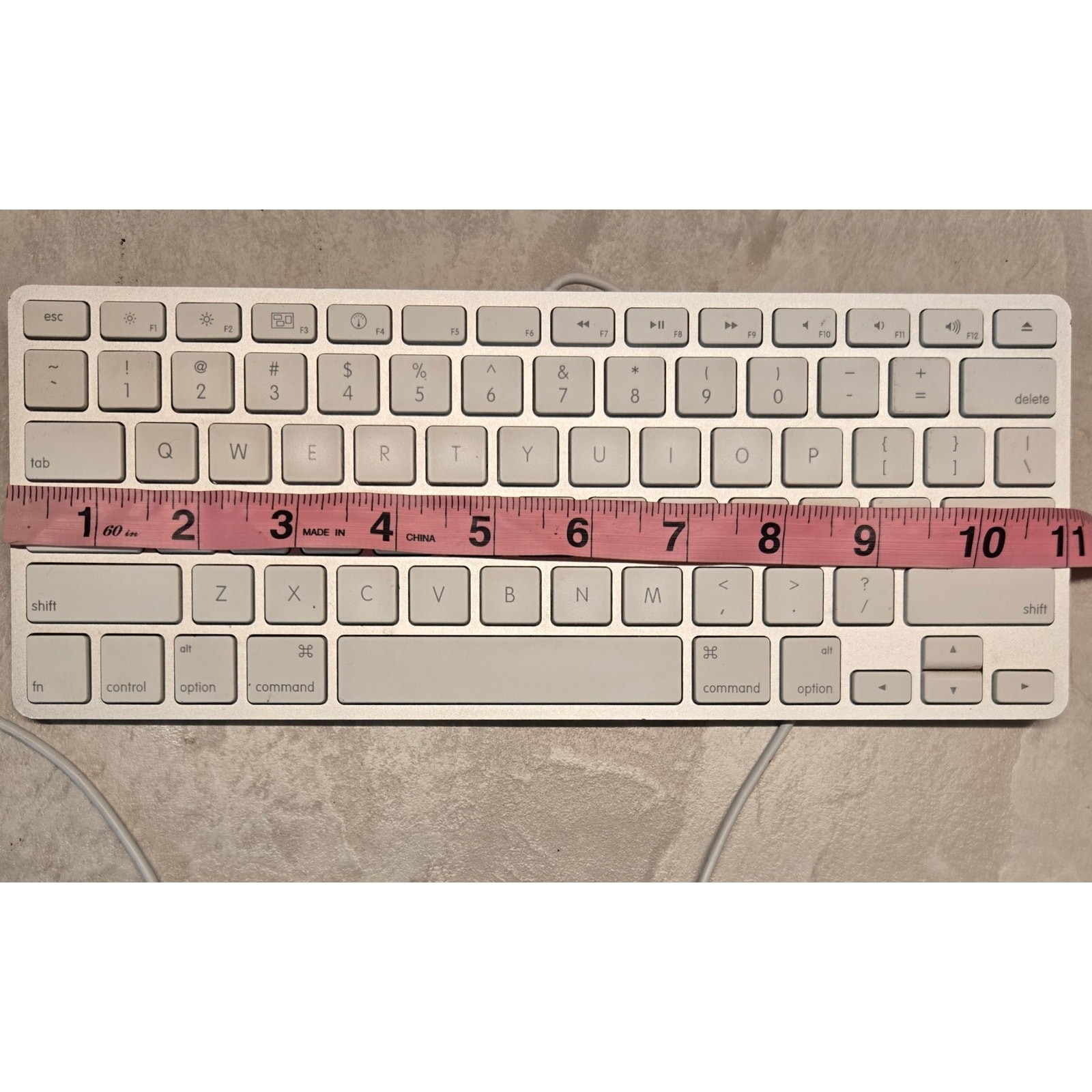 Apple Mac Smallest Most Compact USB Wired Keyboard Model A1242 White Slim