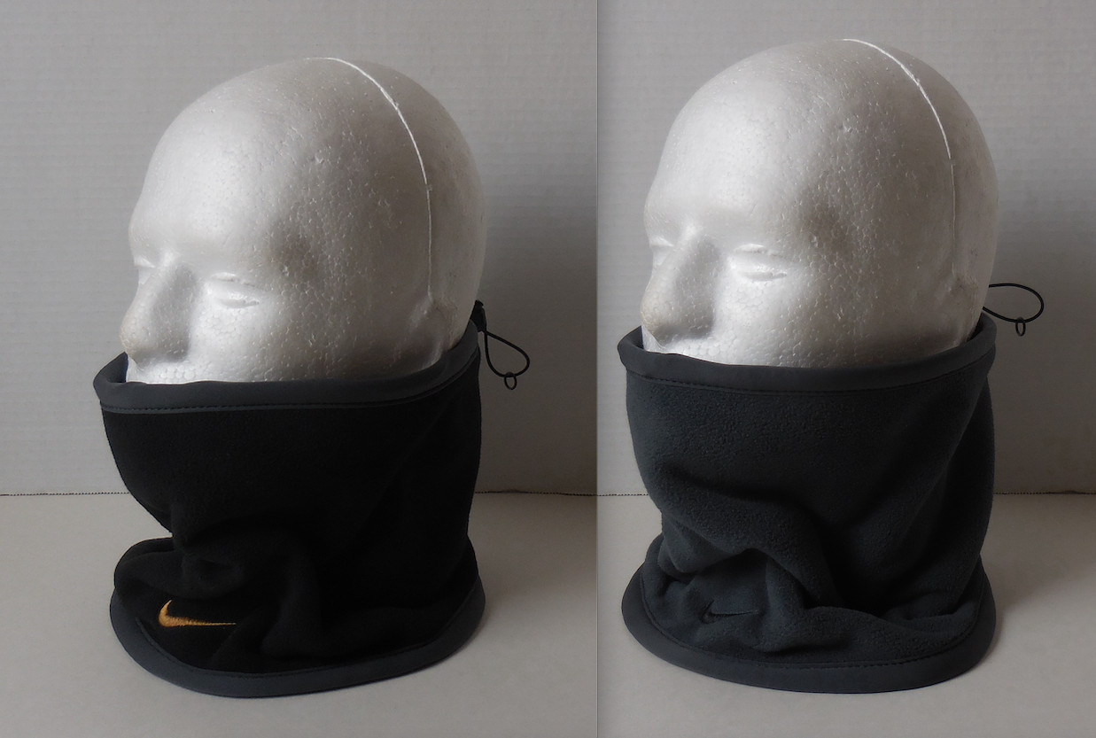 Nike Neck Warmer Fleece Reversible Adult Unisex Black/Anthracite/Metallic Gold