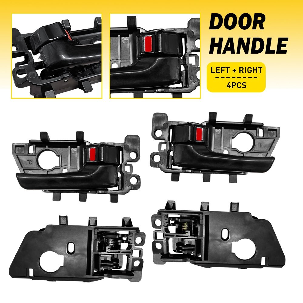 4pcs New Front&Rear LH+RH Side Interior Door Handle Black For 2011 Kia Forte SX