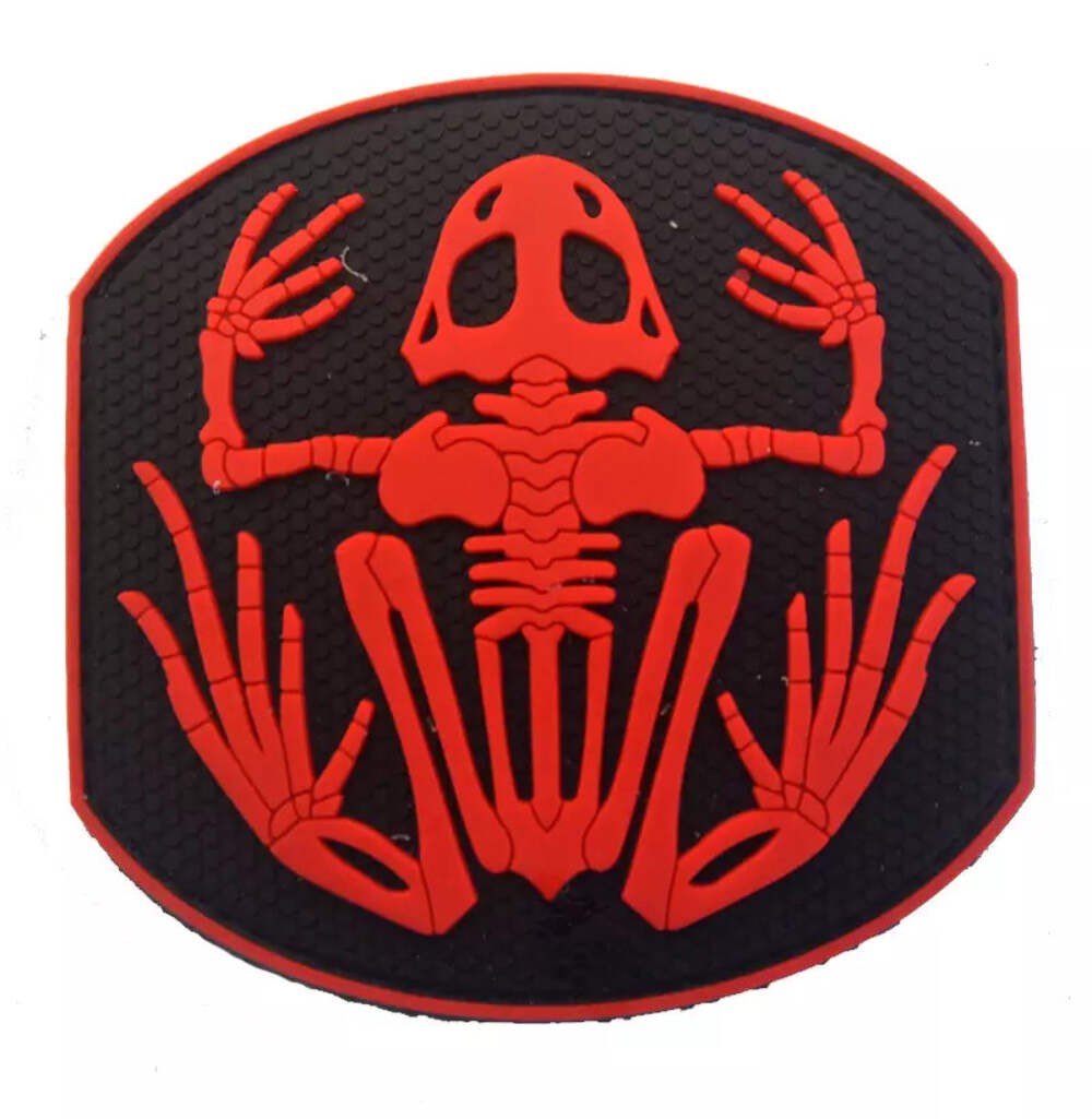 Frog Skeleton Tactical Patch Army Marines Morale Hook and Loop FREE USA SHIPPING