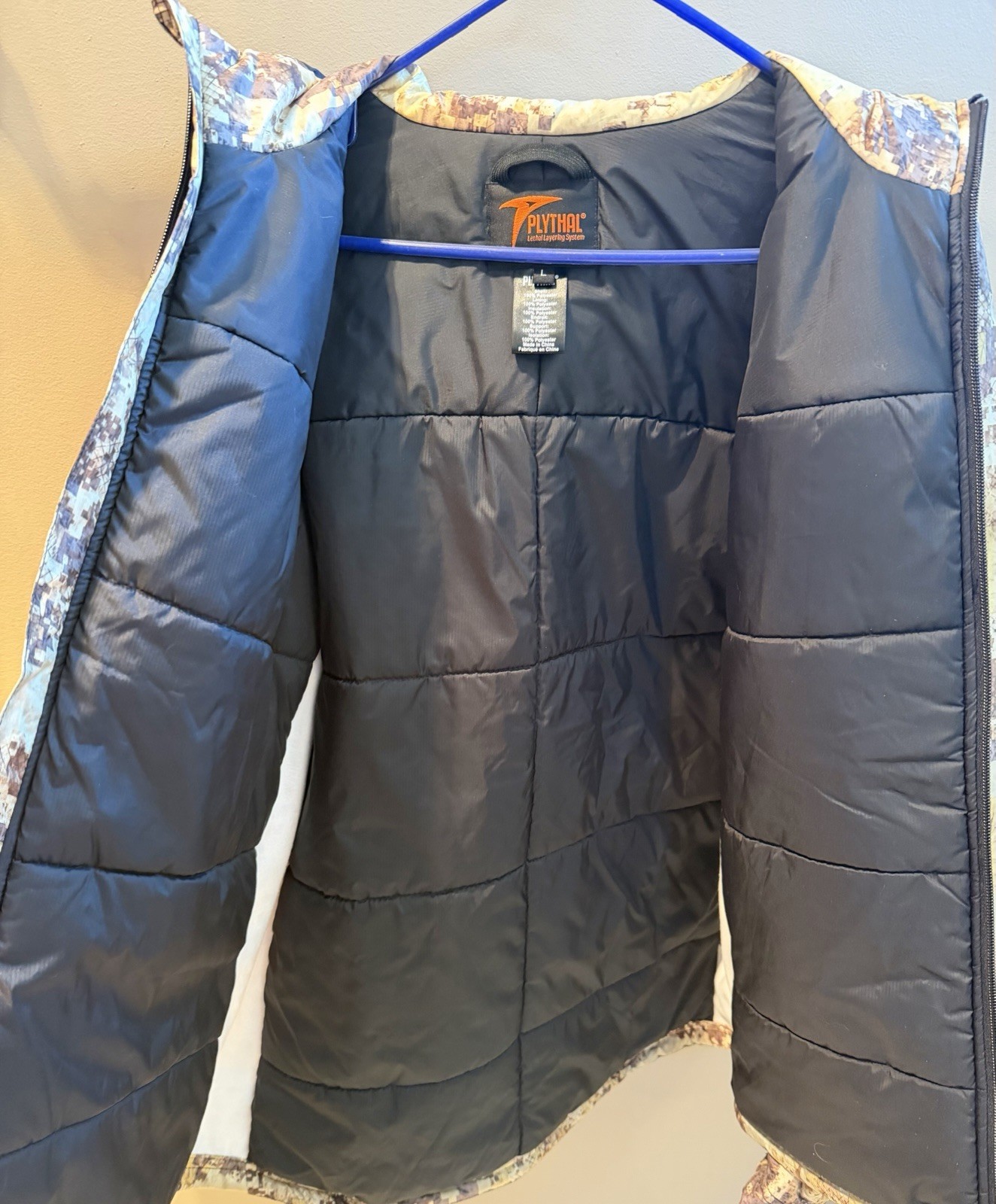 PLYTHAL Prima Heat Lite Hoodie Mens Large Primaloft Insulated Hunting Jacket