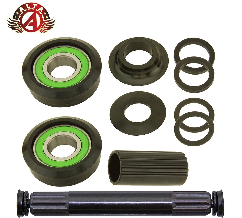 ALTA 21A American Bottom Bracket & Axle Kit 68mm 19mm Spindle Black Alloy.