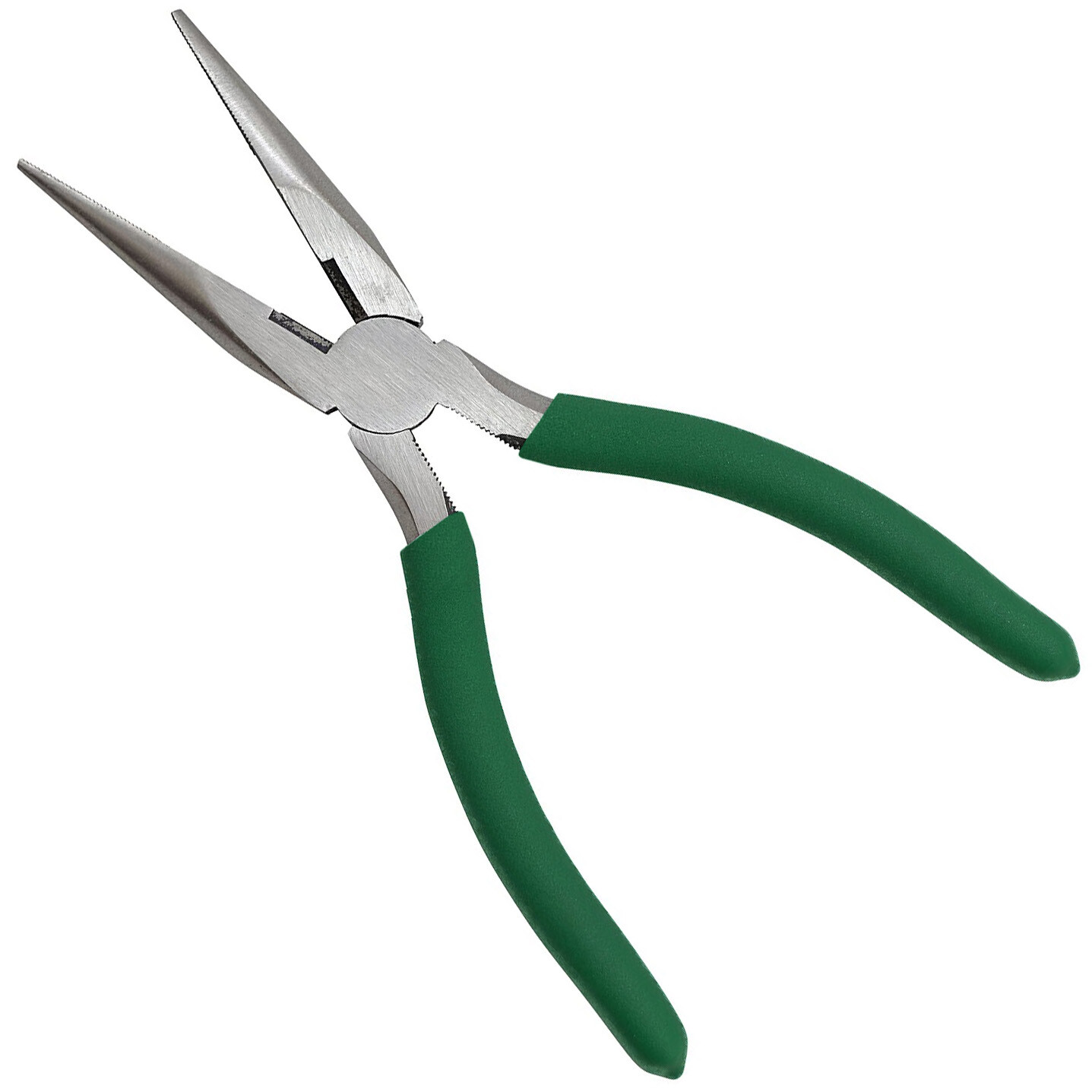 6-1/2" Long Nose Pliers (Serrated Jaws) with Wire Cutter and Comfort Grip Handle