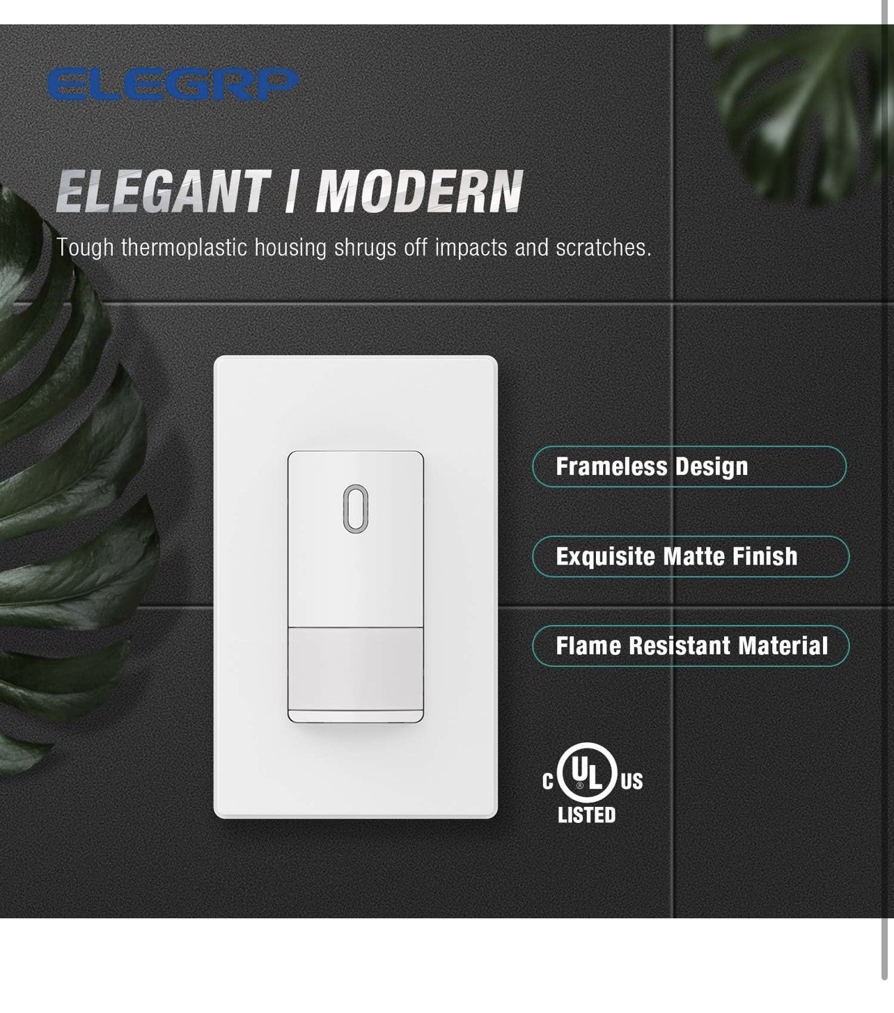 Motion Sensor Light Switch, No Neutral Wire, 6 Pack, UL Listed Infared White