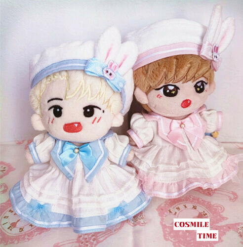 Handmade For 15CM 20cm Plush Doll Sailor Uniform Skirt Clothes Dress Up Cosplay