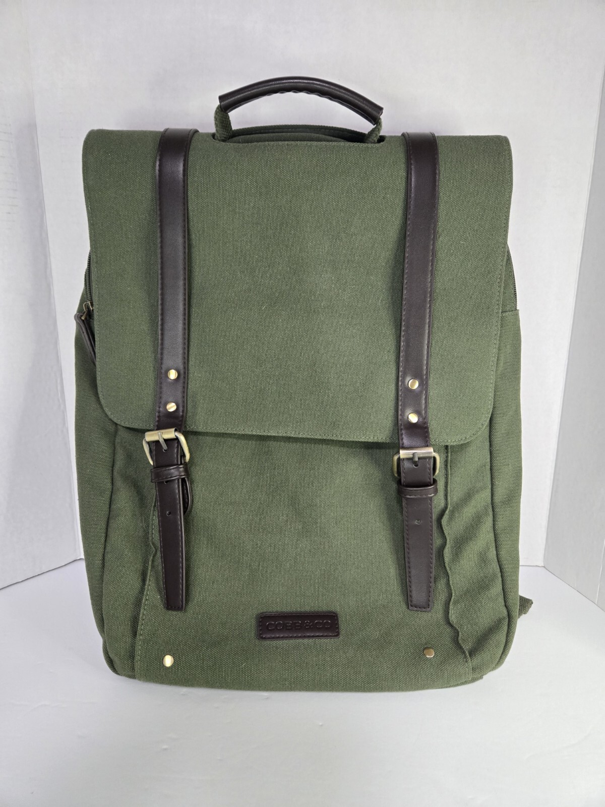 Cobb & Co. Canvas Backpack  NWOT Army Green