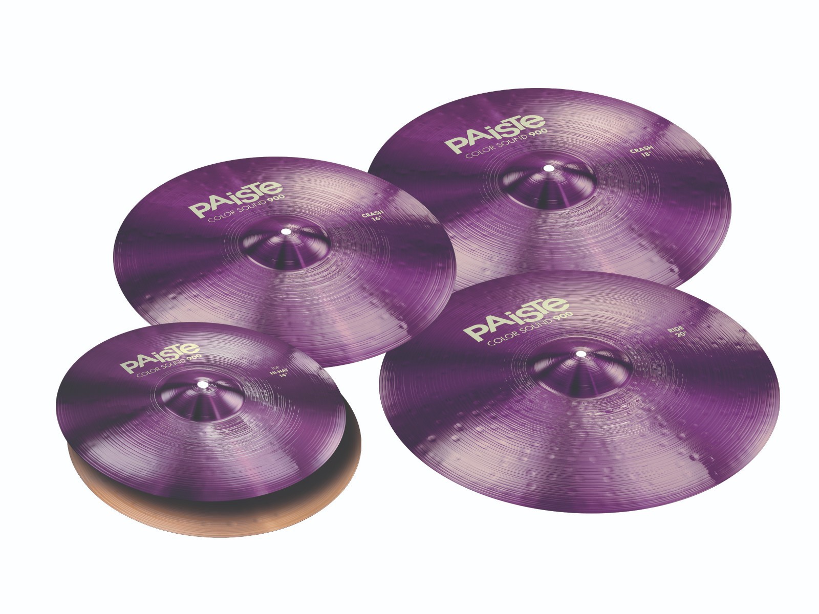Paiste Color Sound 900 Purple 6 Pc Universal Cymbal Set/w-16" China