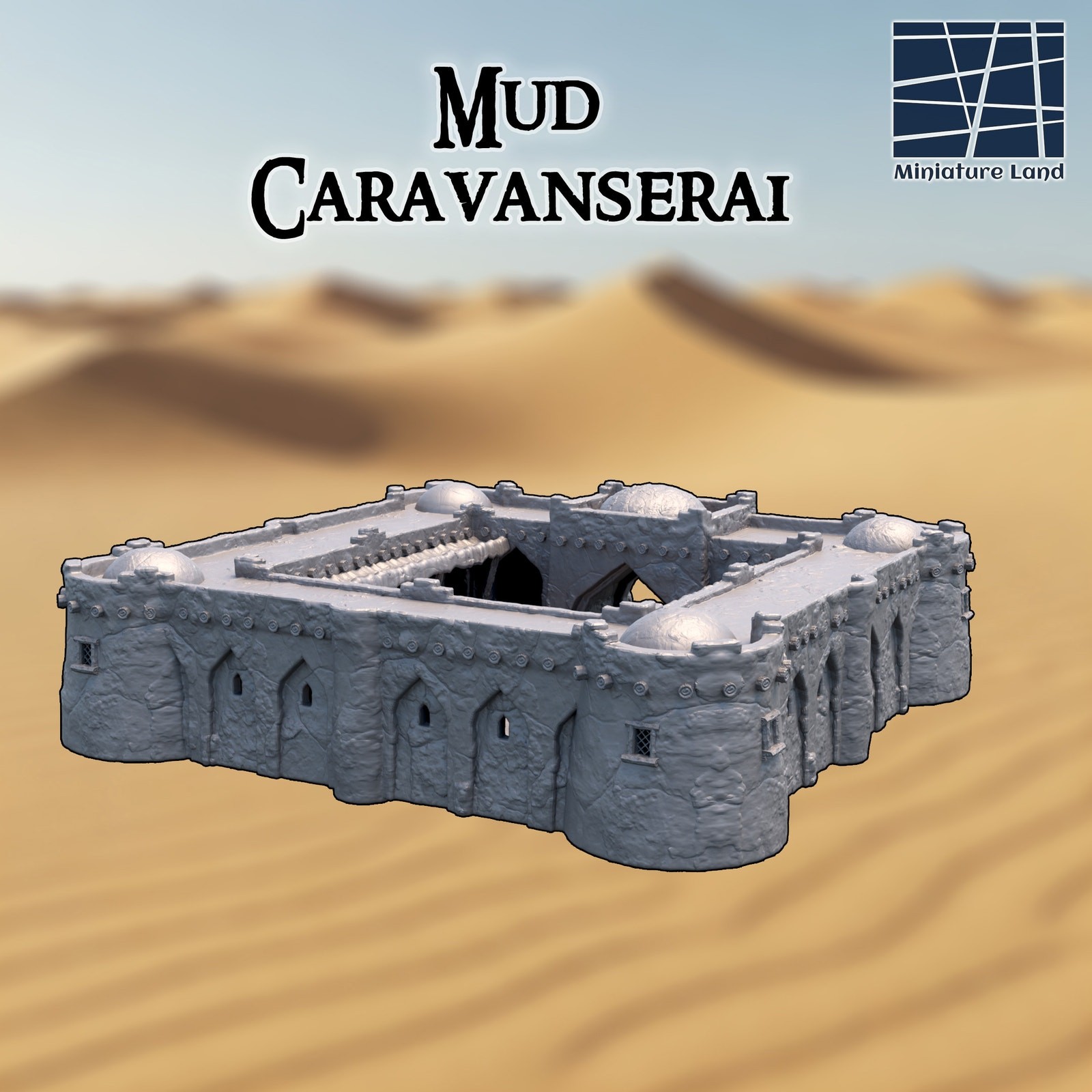 Mud Caravanserai DND, Wargames Tabletop Terrain 28mm