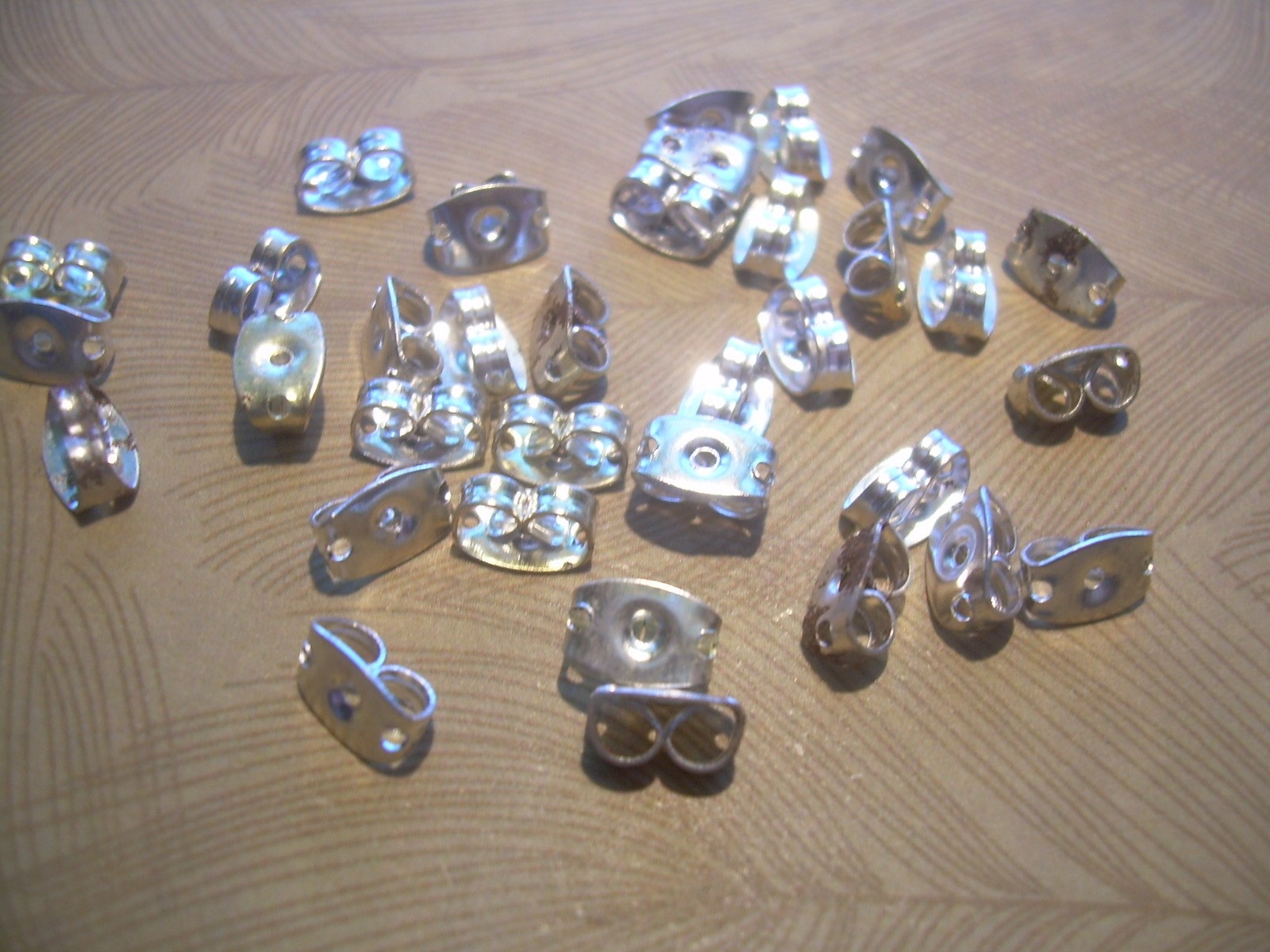 10 pc .925 Silver Plated Butterfly Clip Earring Backs Stoppers Replacement Studs