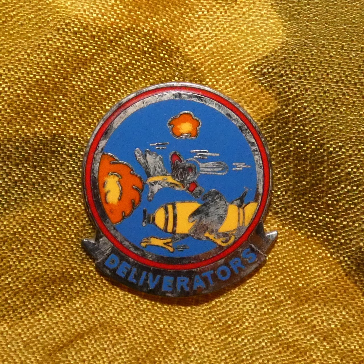 Vintage USAAF 744th Bomb Squadron Cloisonne DUI-style Unit Crest