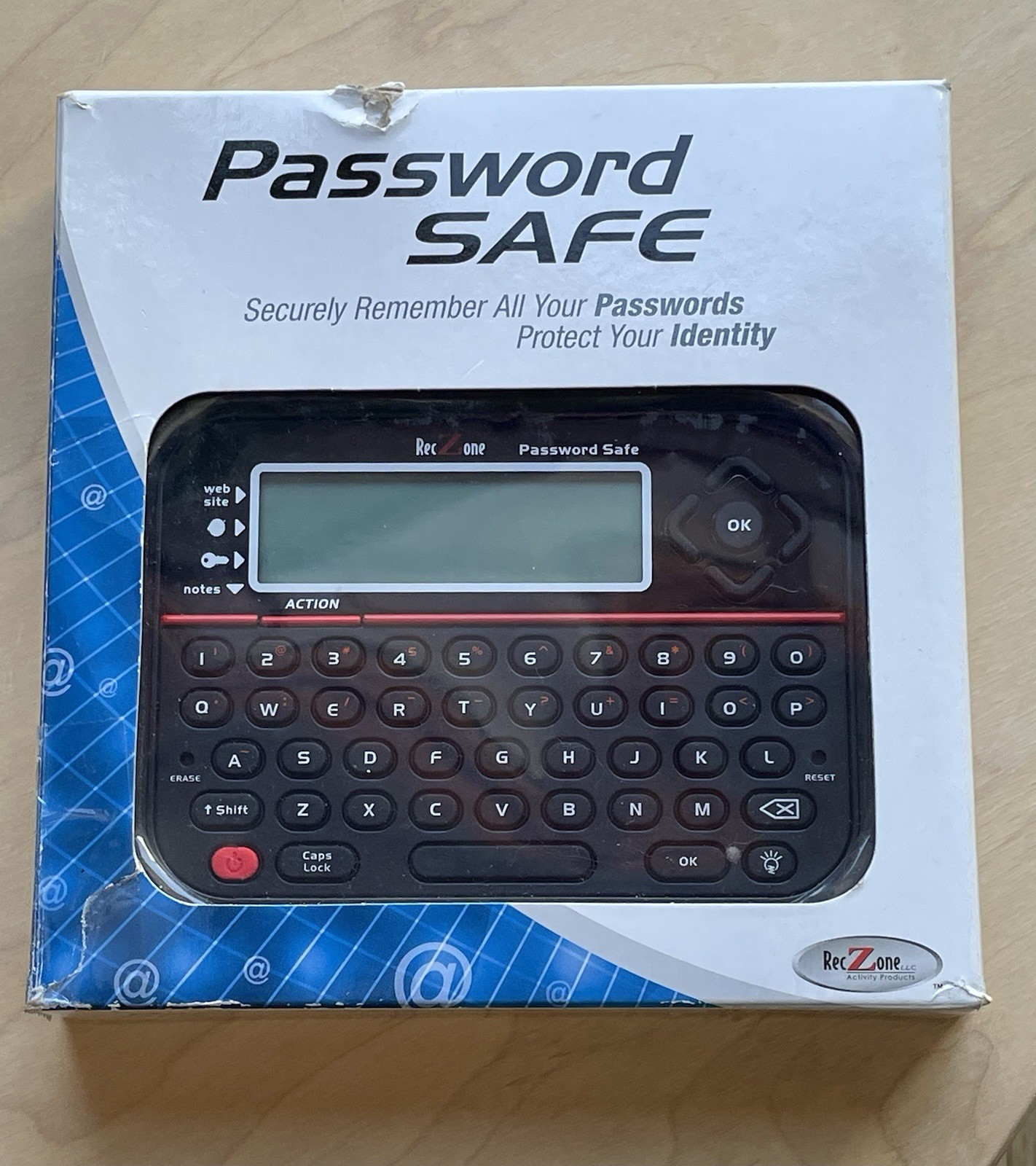 NIB Password Keeper Safe Vault Password Organizer RecZone Model 595 New Sealed