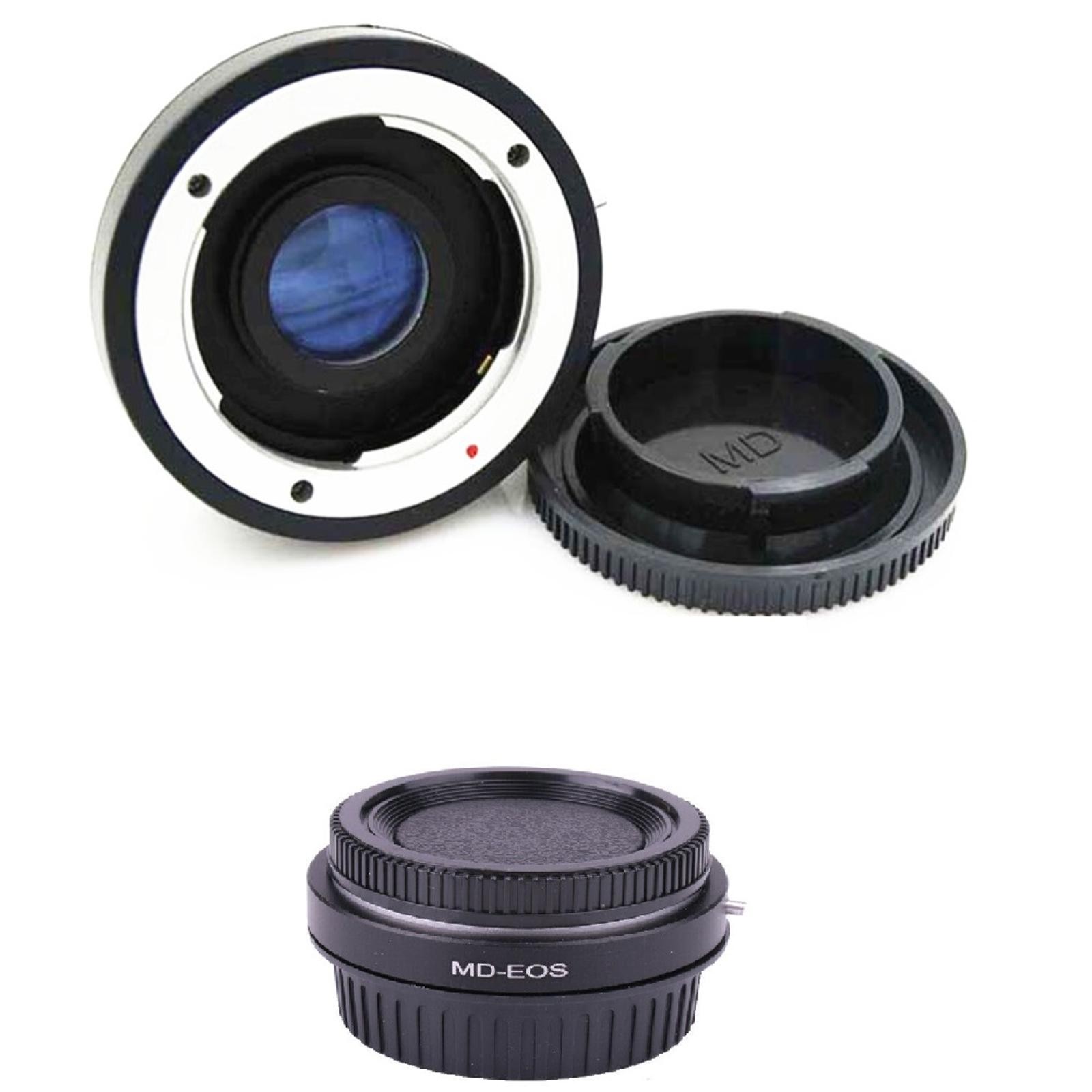 MD-EOS Camera Mount Adapter+Cap For Minolta MD MC Lens to For Canon EOS EF
