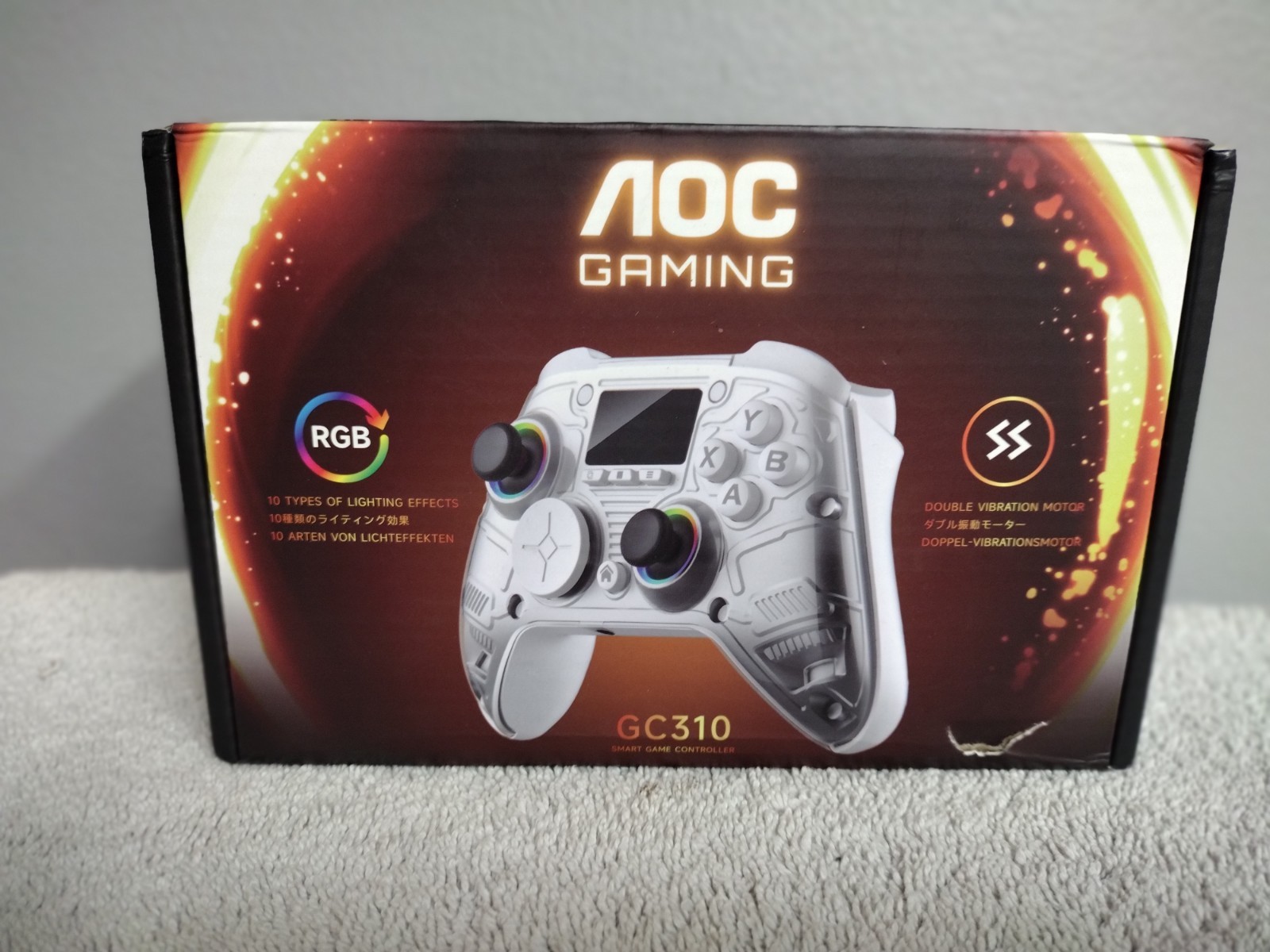AOC Gaming GC310 Wireless Controller Hall Effect Joysticks LCD Screen PC Switch