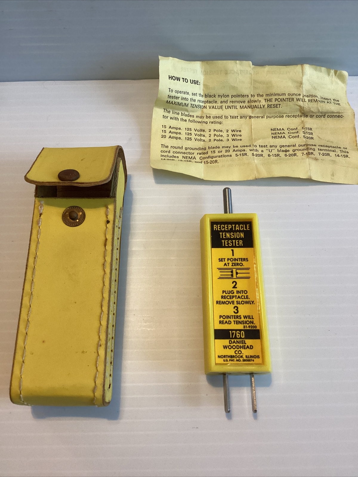 Daniel Woodhead 1760 Woodhead Receptacle Tension Tester