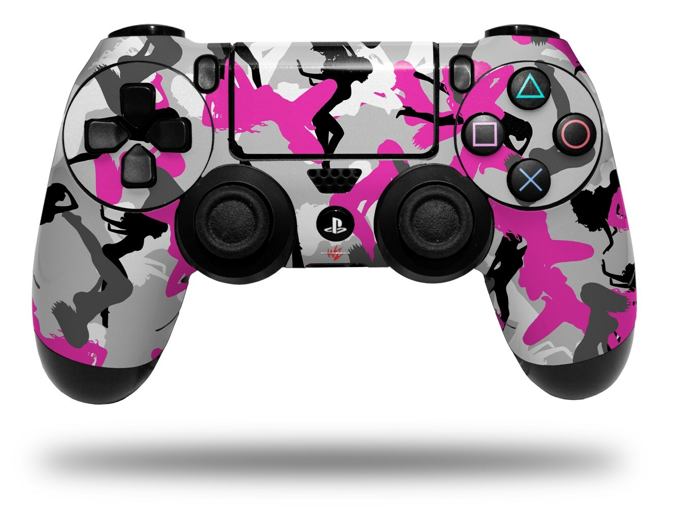Skin for Playstation 4 Sony PS4 Controller Sexy Girl Silhouette Camo Hot Pink