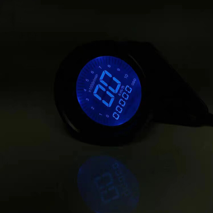 LCD Digital Speedometer for Motorcycles - Universal Tach/Fuel/Odometer 12V