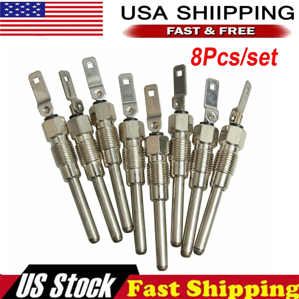 8PCS For 6.5 L 6.2 L Diesel Fast Start Glowplug GMC Hummer Chevy Glow Plug SET
