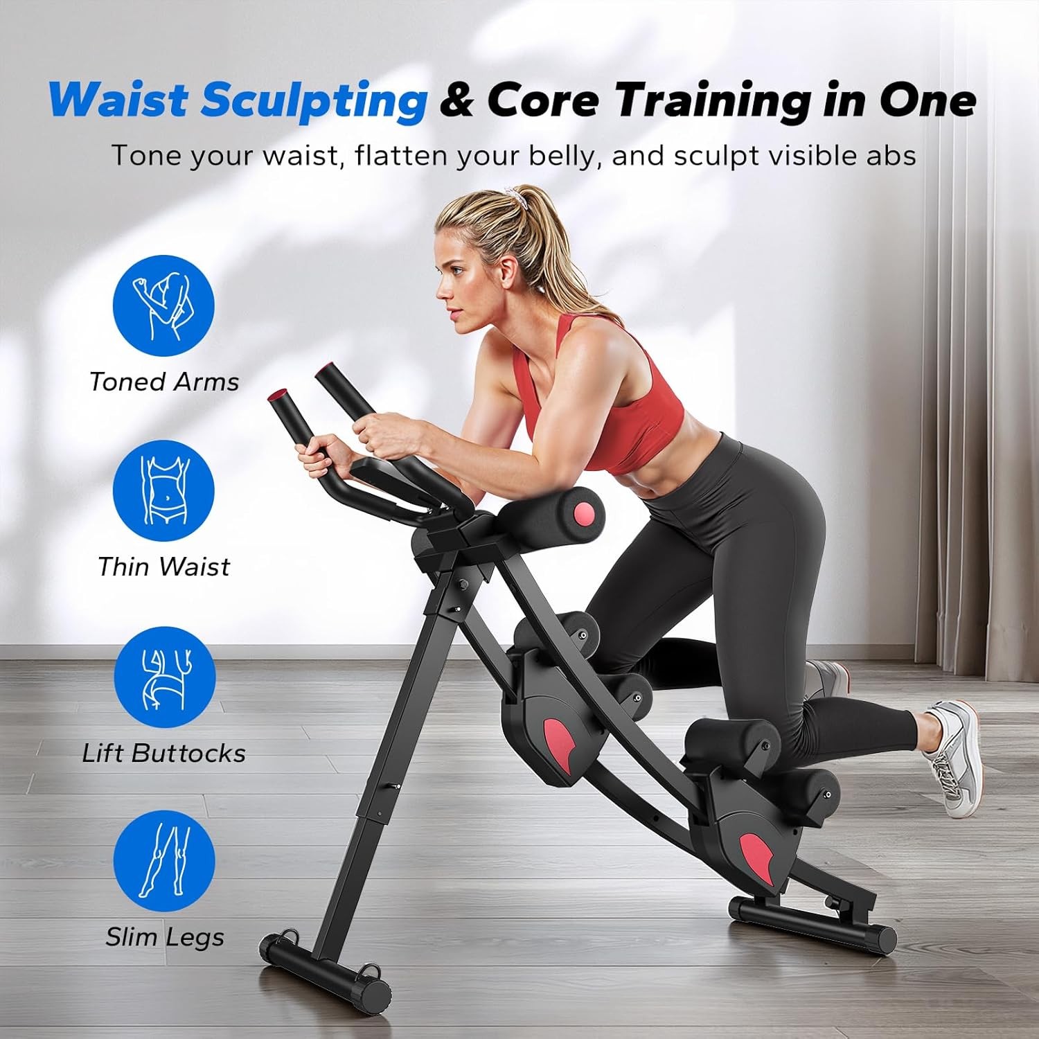 MERACH Ab Machine Adjustable Trainer Machine AB Workout Equipment for Home Gym