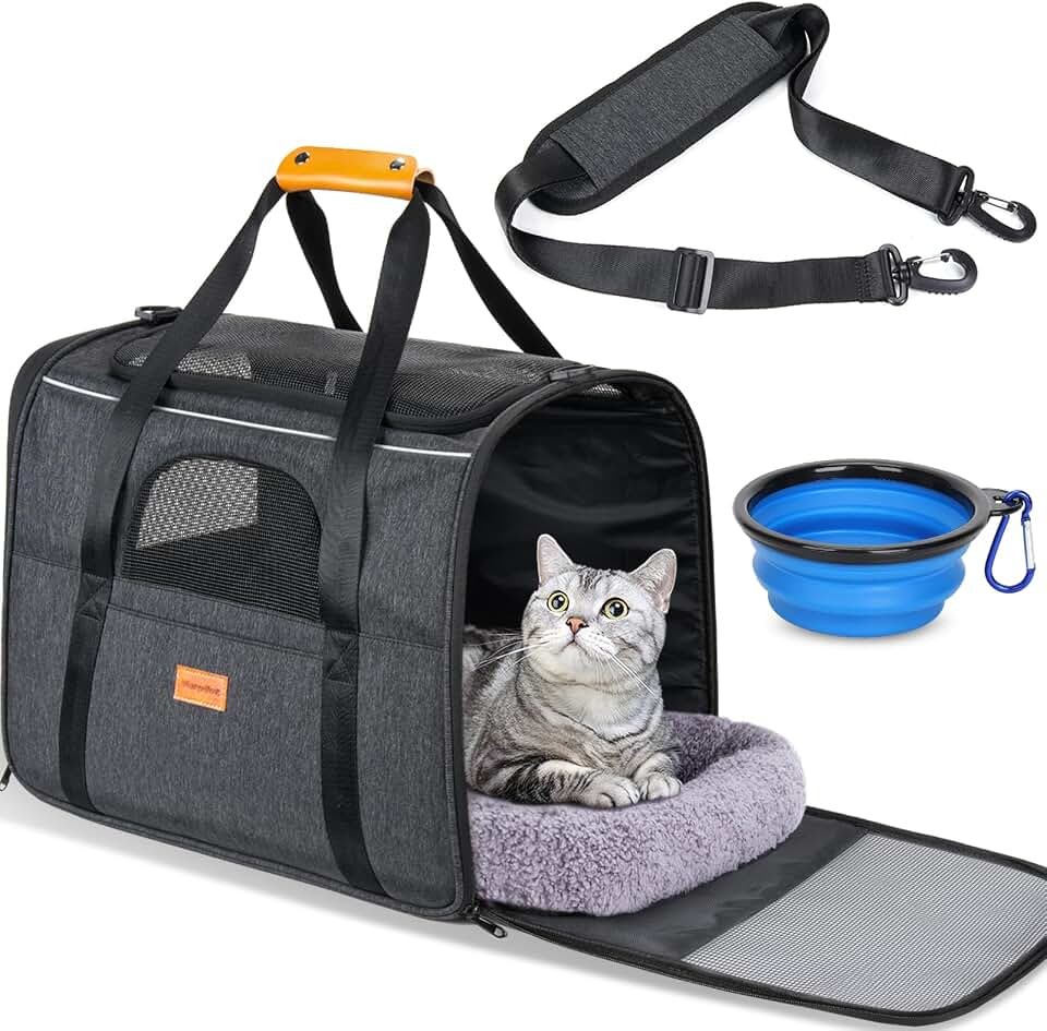 Morpilot Cat Carrier Soft for Large Medium Cats and Puppy up to 20lbs
