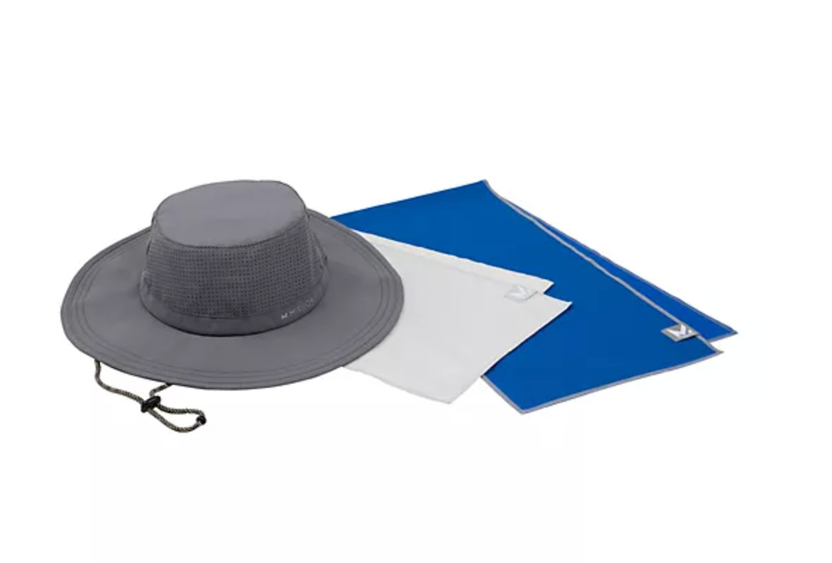 MISSION Wide Brim Cooling Hat UPF50 + 2 MAX+ Cooling Towels Set