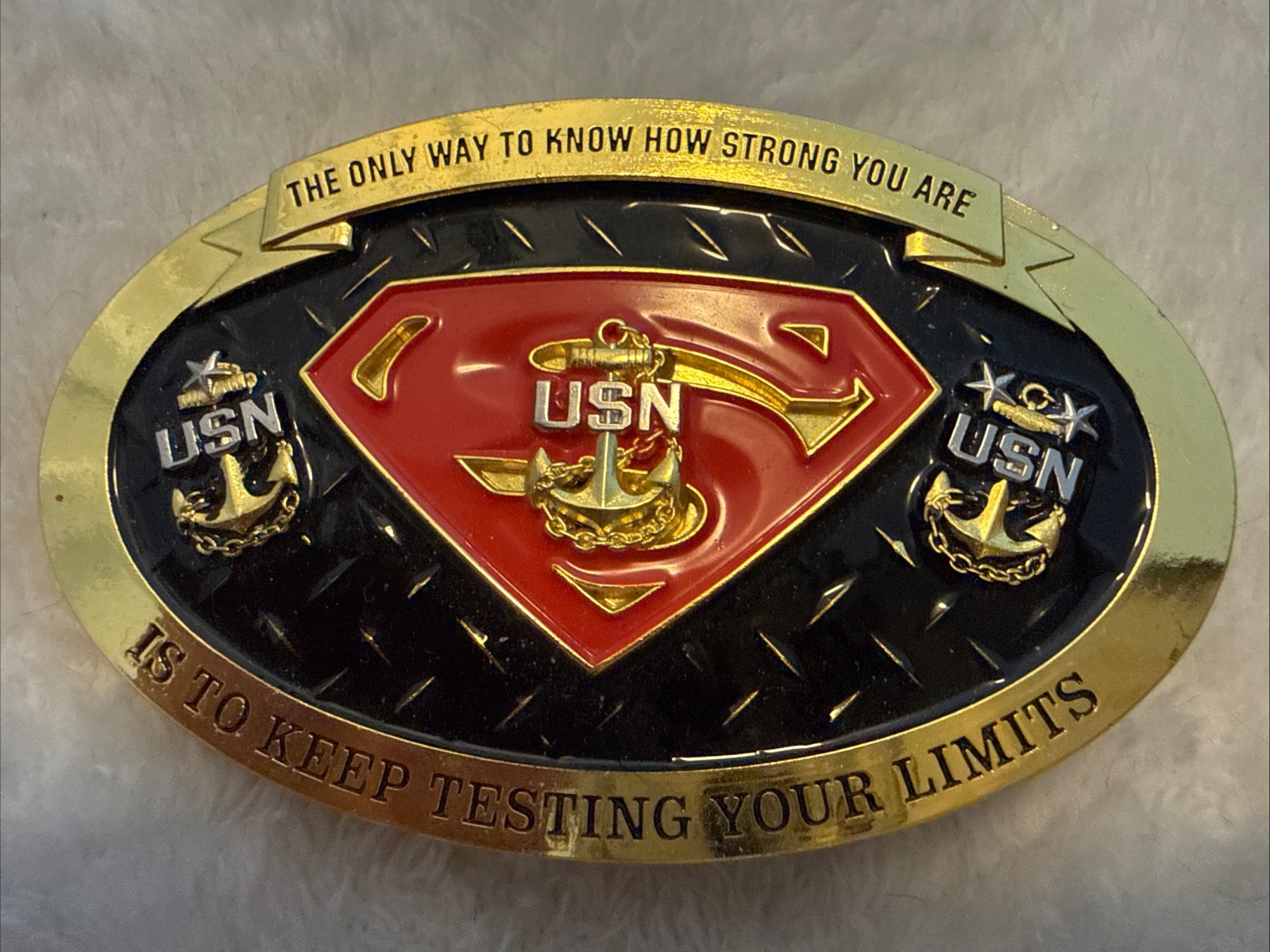 us navy cpo belt buckle Super Man