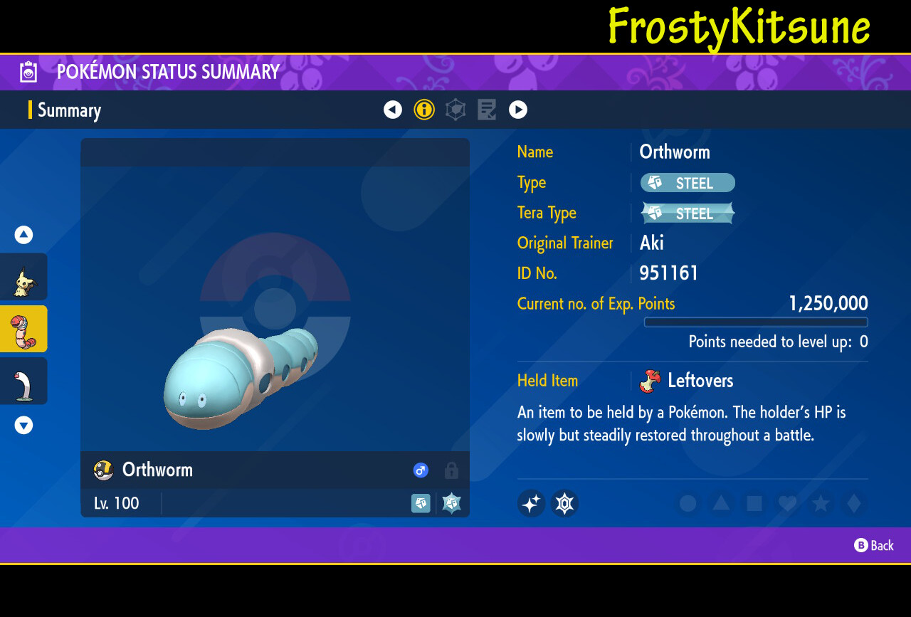 6IV Orthworm Shiny & Non-Shiny Pokemon Scarlet & Violet