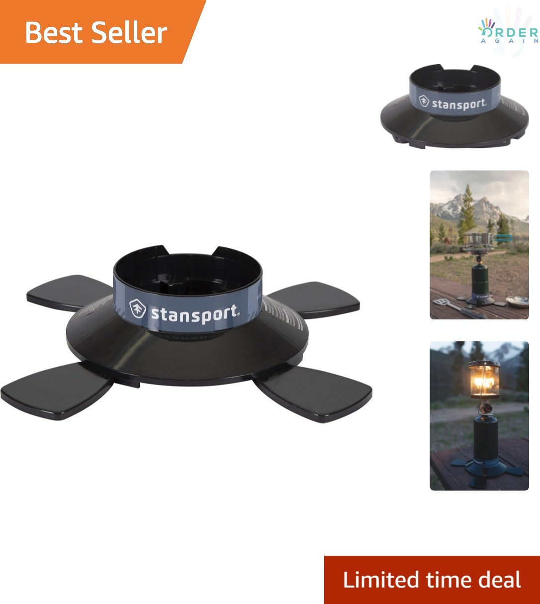 Propane Cylinder Base Plastic 16.4 oz Stable Platform for Camping Outdoor Use