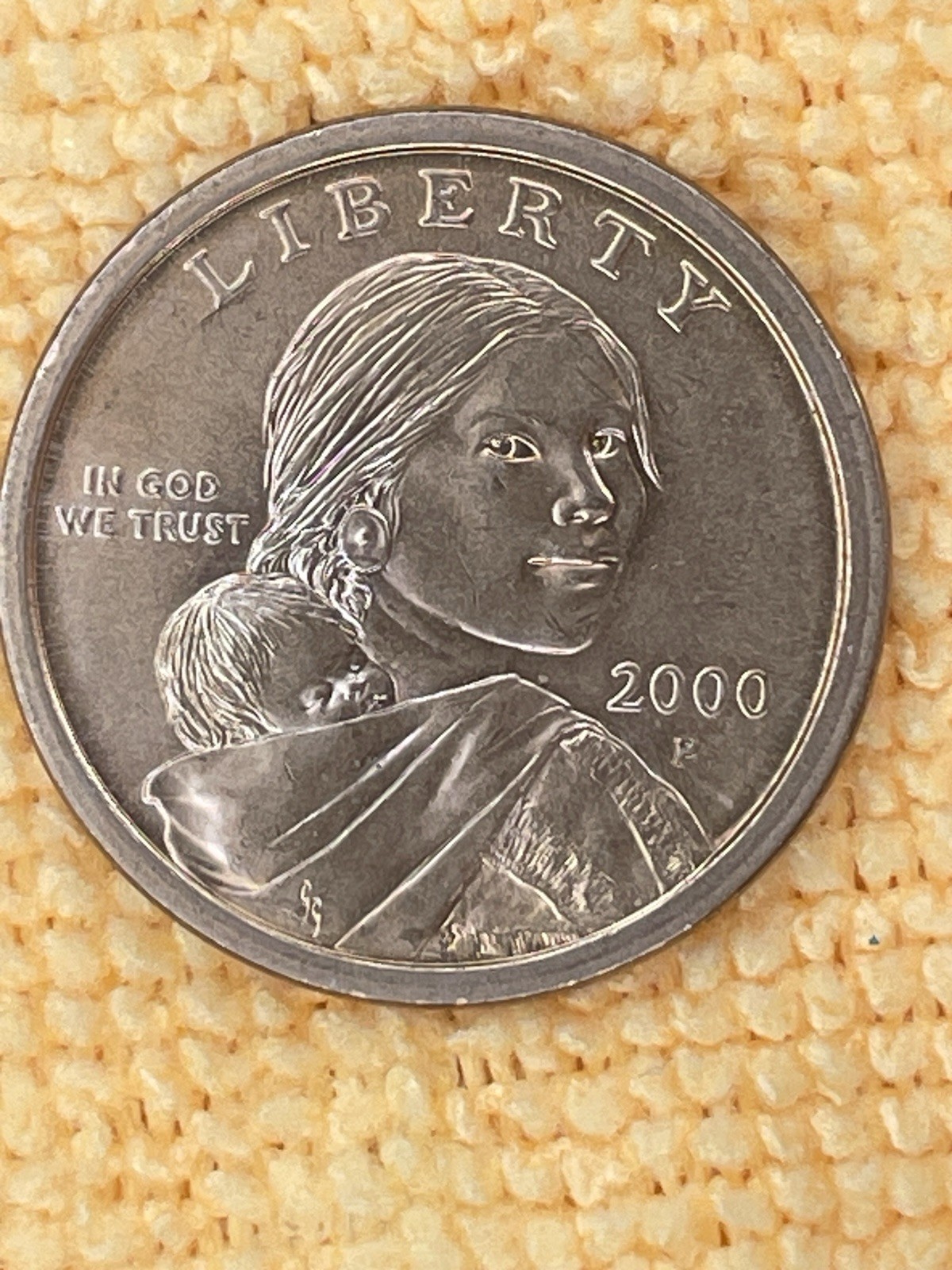 🌴 2000 P Sacagawea Uncirculated $1 Coin from Bank Roll.