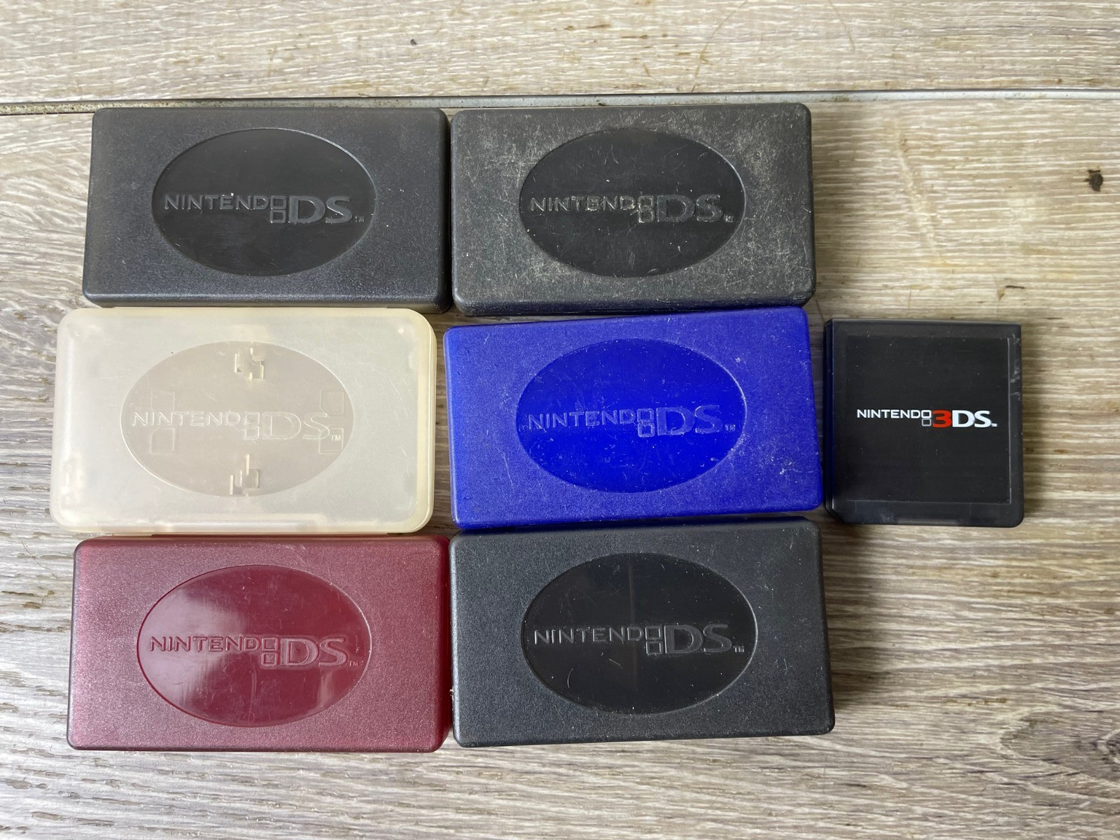Lot of 7 Official OEM Original Nintendo DS Holder Game Cases