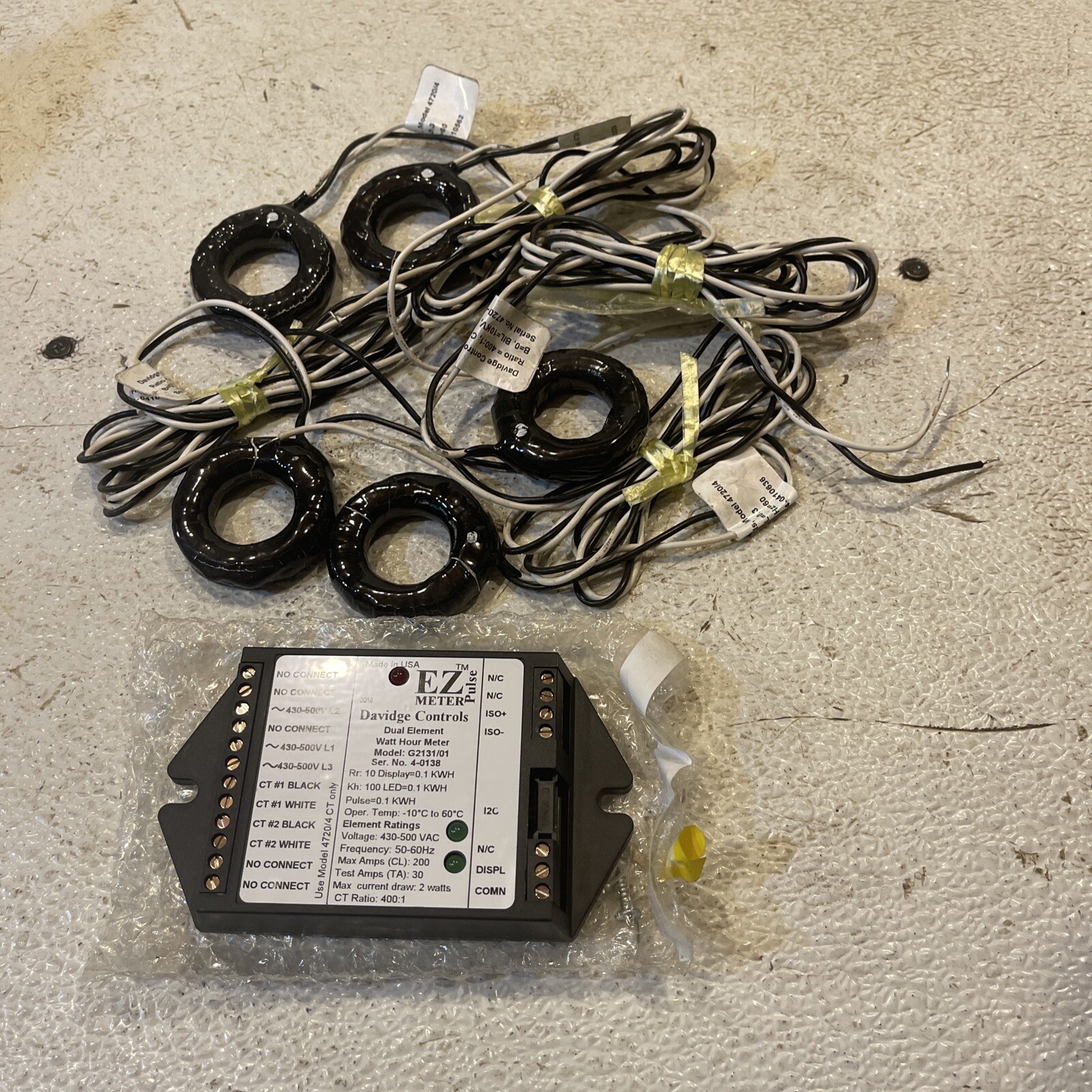 EZ Meter Pulse Duel Element Watt Meter Model G2131/01 Davidge Control (7b5)