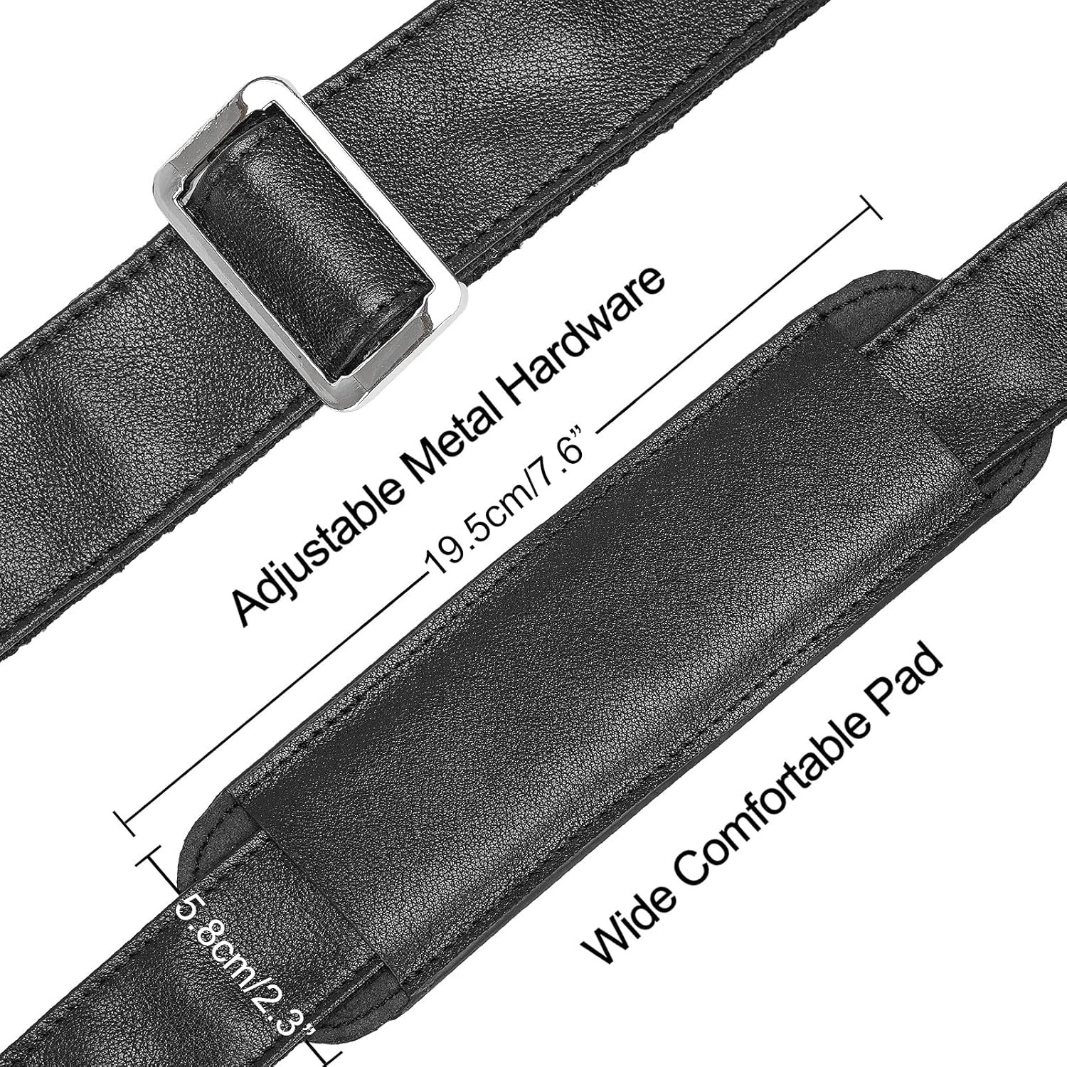 Full Grain Leather Shoulder Strap - Replacement Bag Straps for Laptop Briefcase