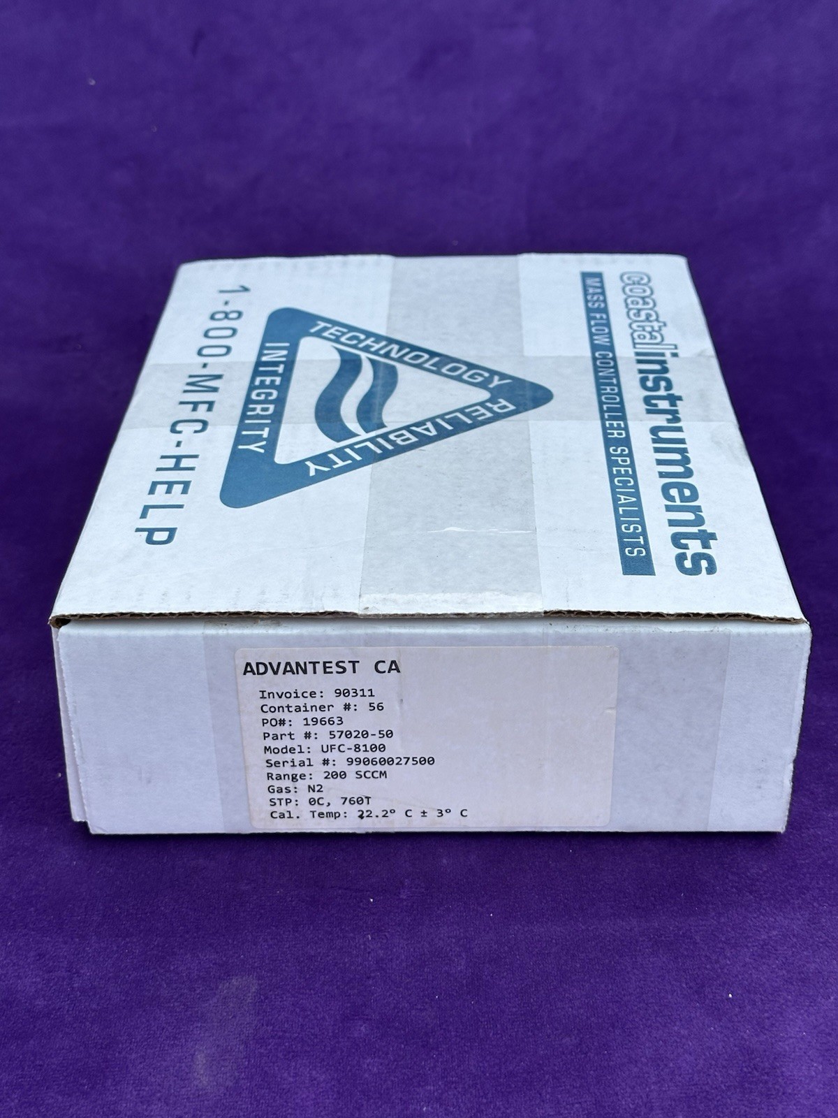 NEW Unit Instruments UFC-8100 Mass Flow Controller 57020-50
