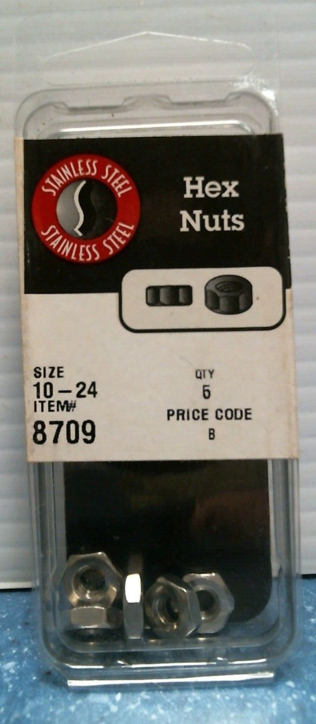 Hillman Hex Nuts 10-24  5 pk.   (8709)  FS