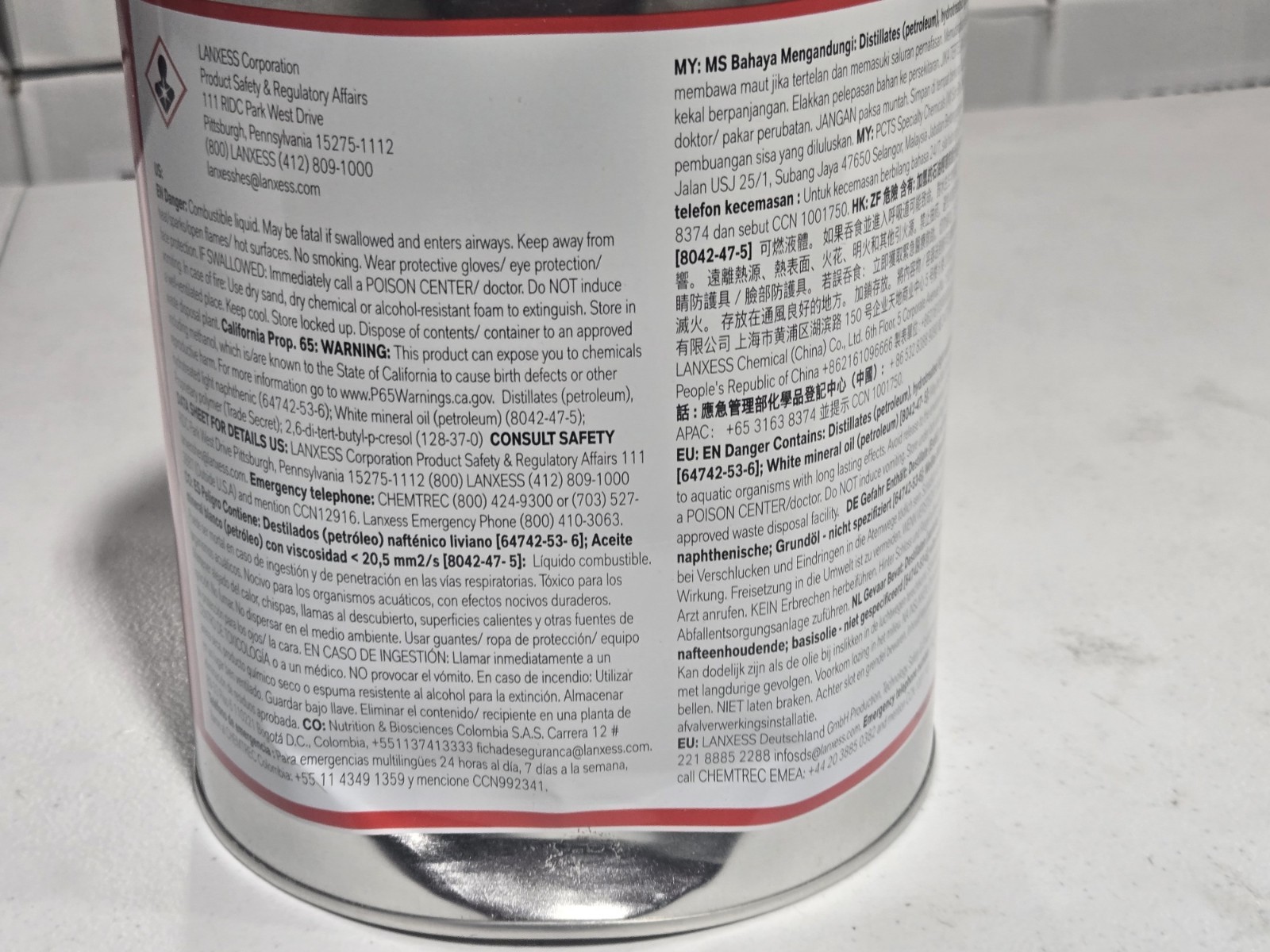 Royco 756 1 Gal With Certs And Test Report
