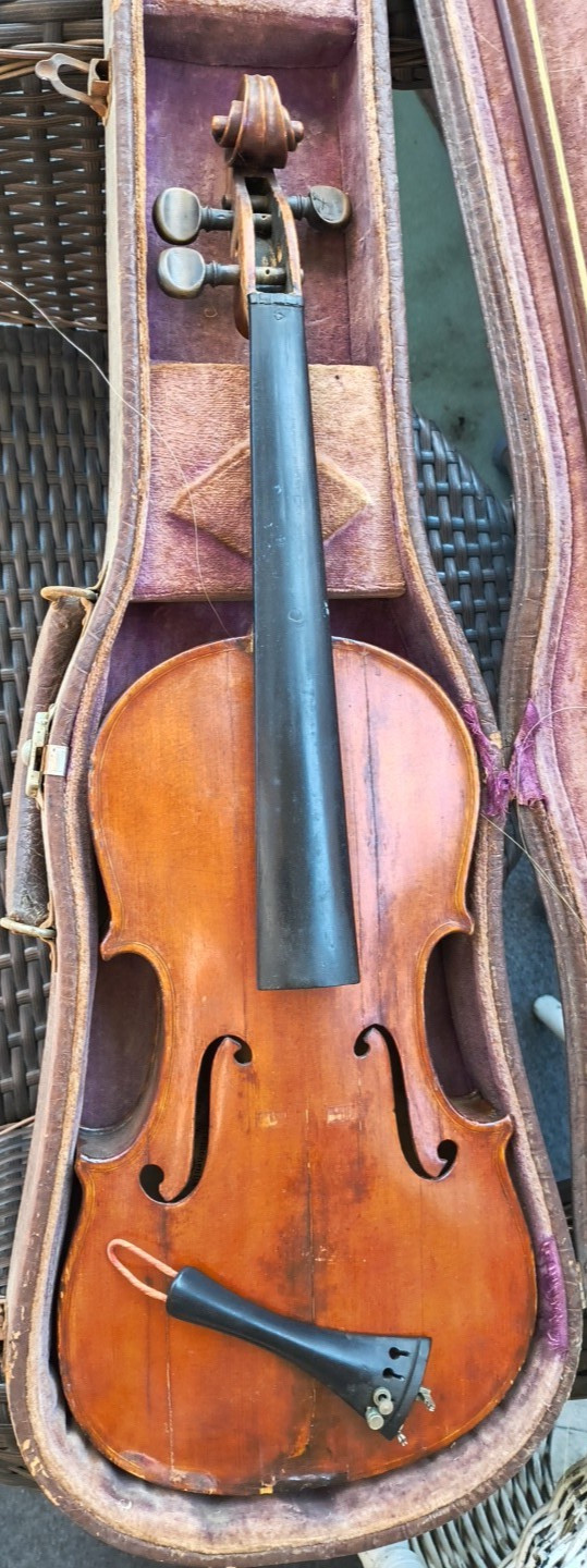 Violin handmade  23 1/2 in  with Bow & Case As Found Condition Stradiuarius copy