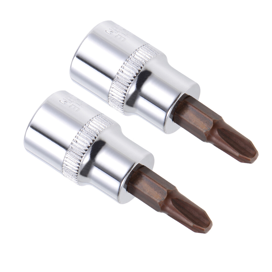 2pack 3/8" Drive x #3 Phillips Bit Socket Standard Metric S2 and Cr-V Steel