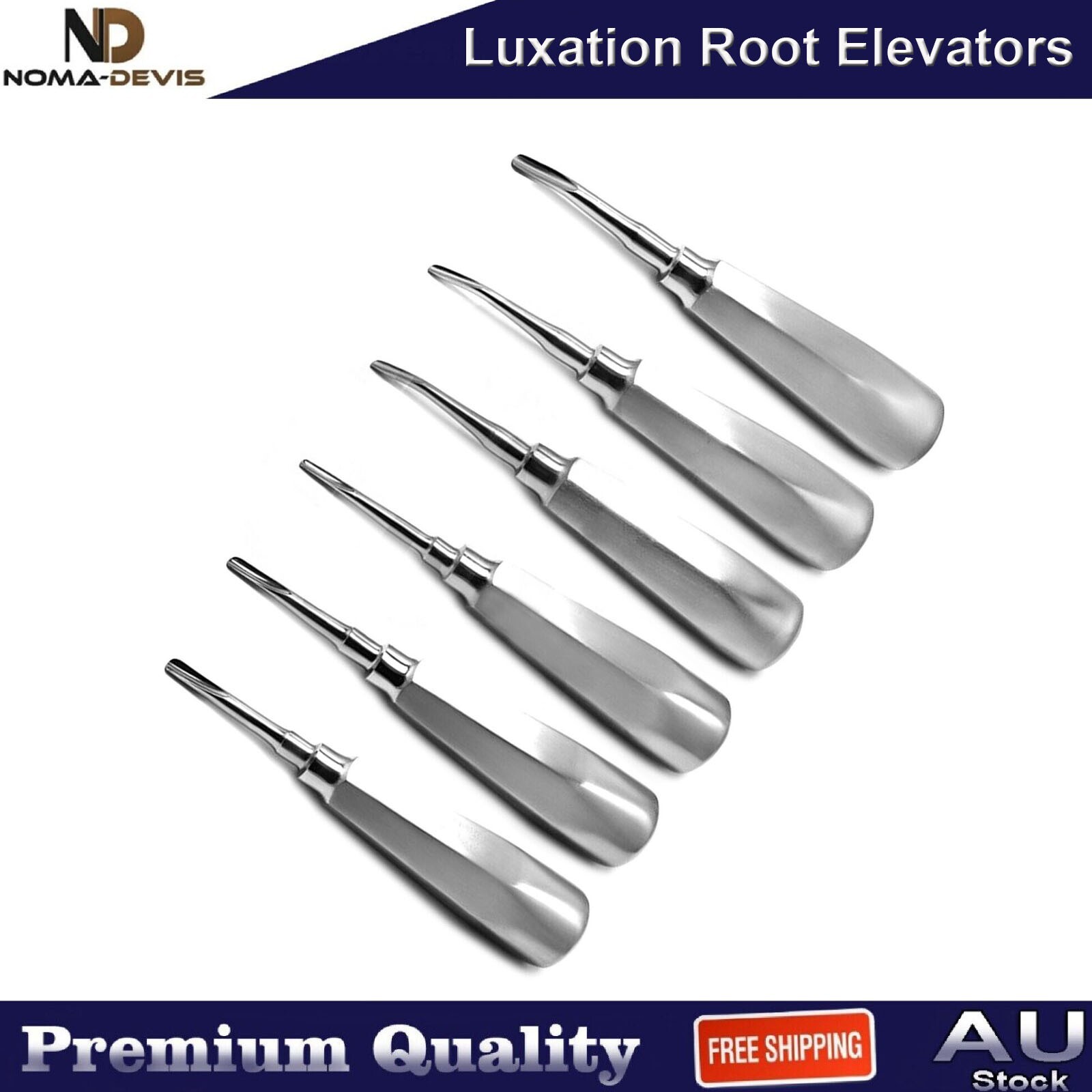 Surgical Luxation Elevators Set OF 6 Oral Surgery Tooth Root Extraction Tools CE