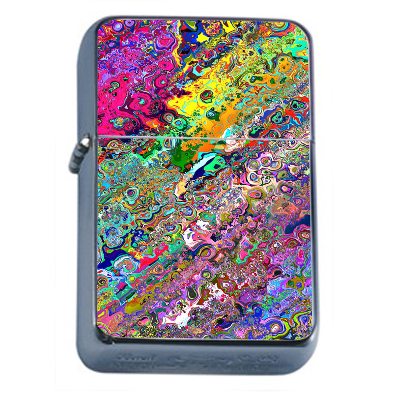 Groovy Rainbow Em6 Flip Top Oil Lighter Wind Resistant