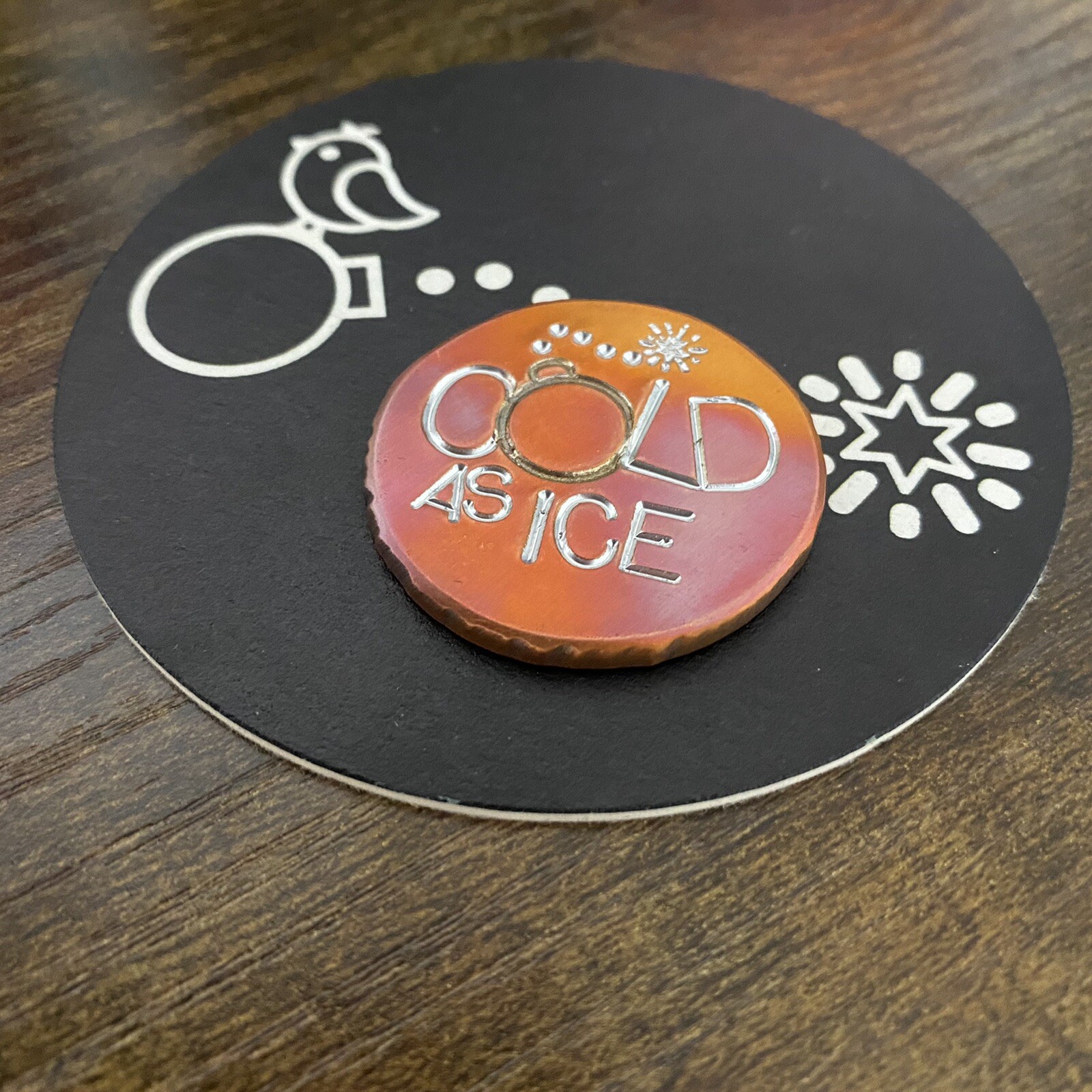 COLD AS ICE - Hand Made Custom Copper Golf Ball Marker!