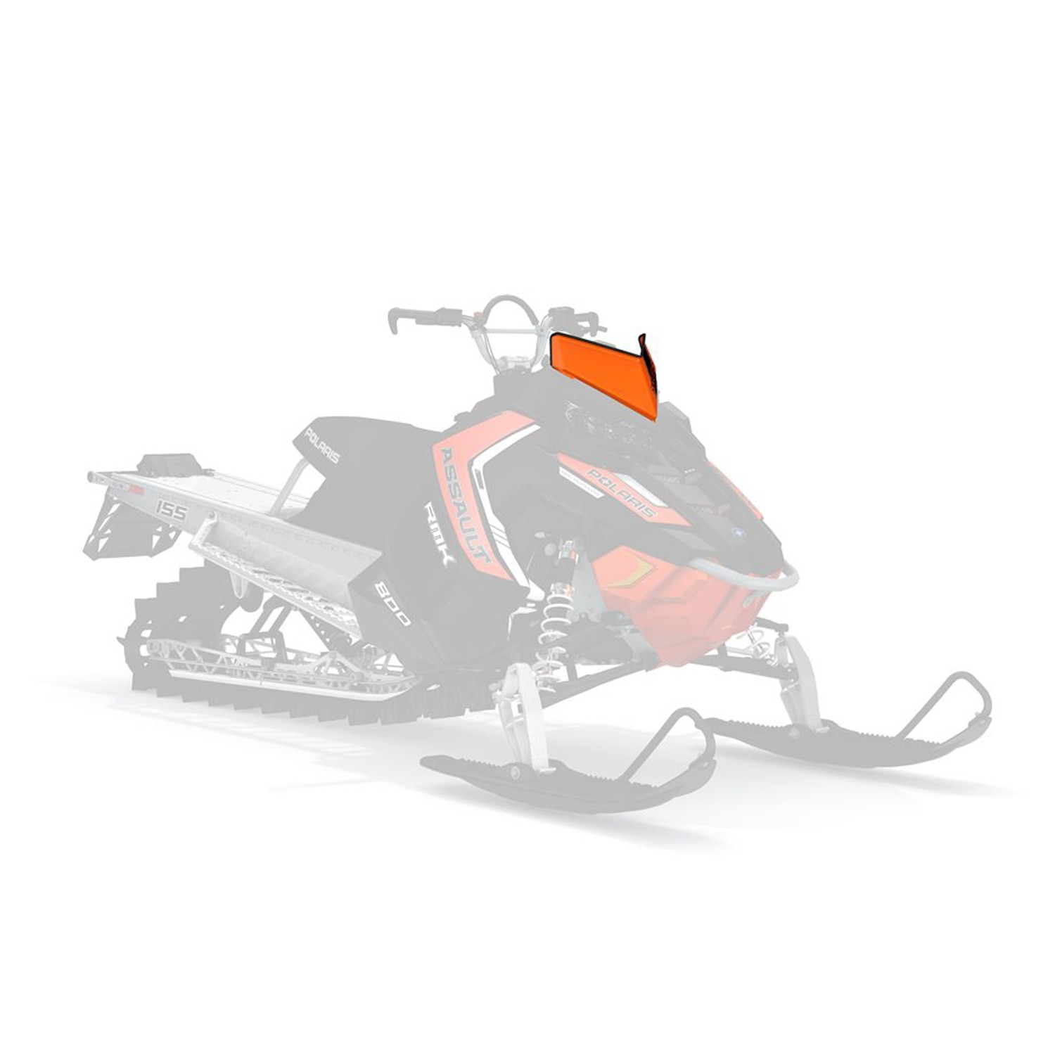 Polaris Low Windshield, for Specific Snowmobile Models, Genuine OEM - 2881245
