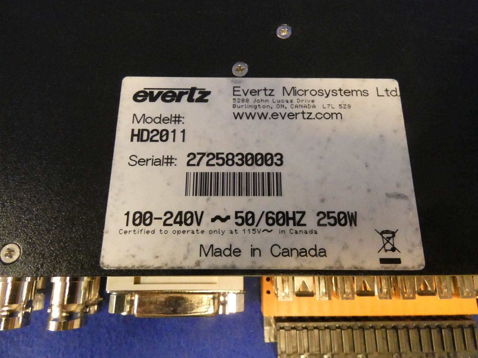 Evertz HD2011 Video Passport, Multi-Path Video Converter, Frame Sync Read Ad