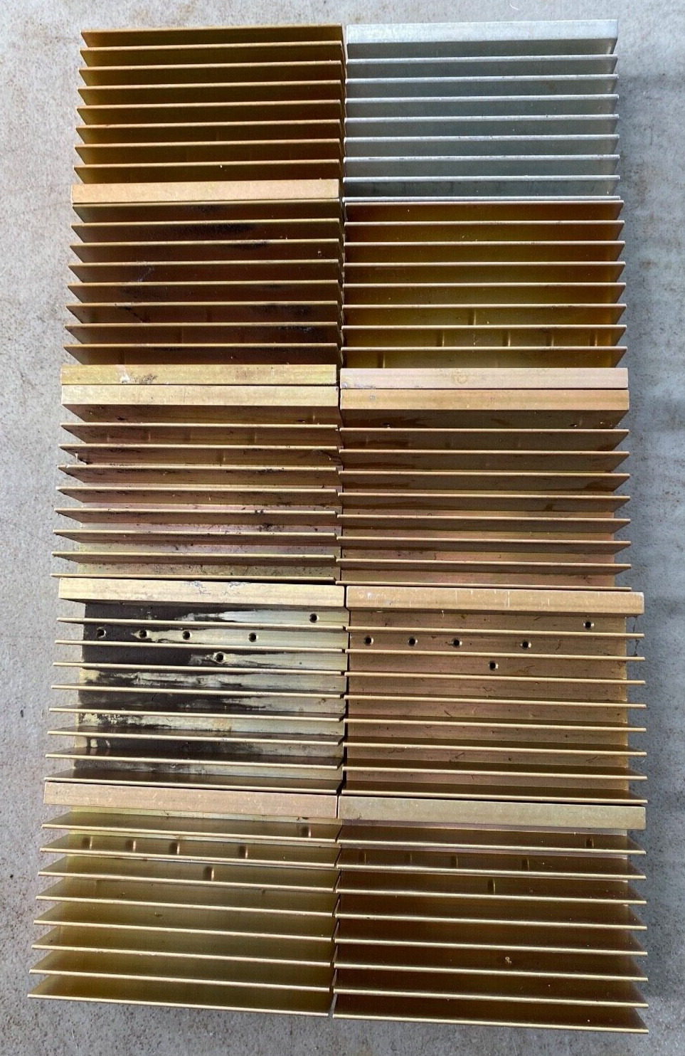 (Lot of 10) Aluminum Heat Sinks, Electronics Computers CPU 4" X 2 3/4" X 1 1/4"
